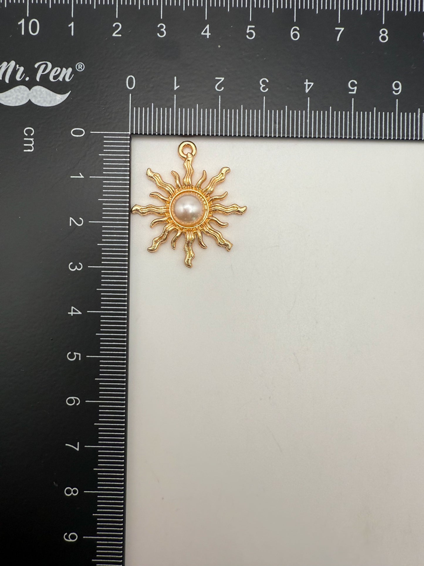 Gold Flaming Sun DIY Metal Charms
