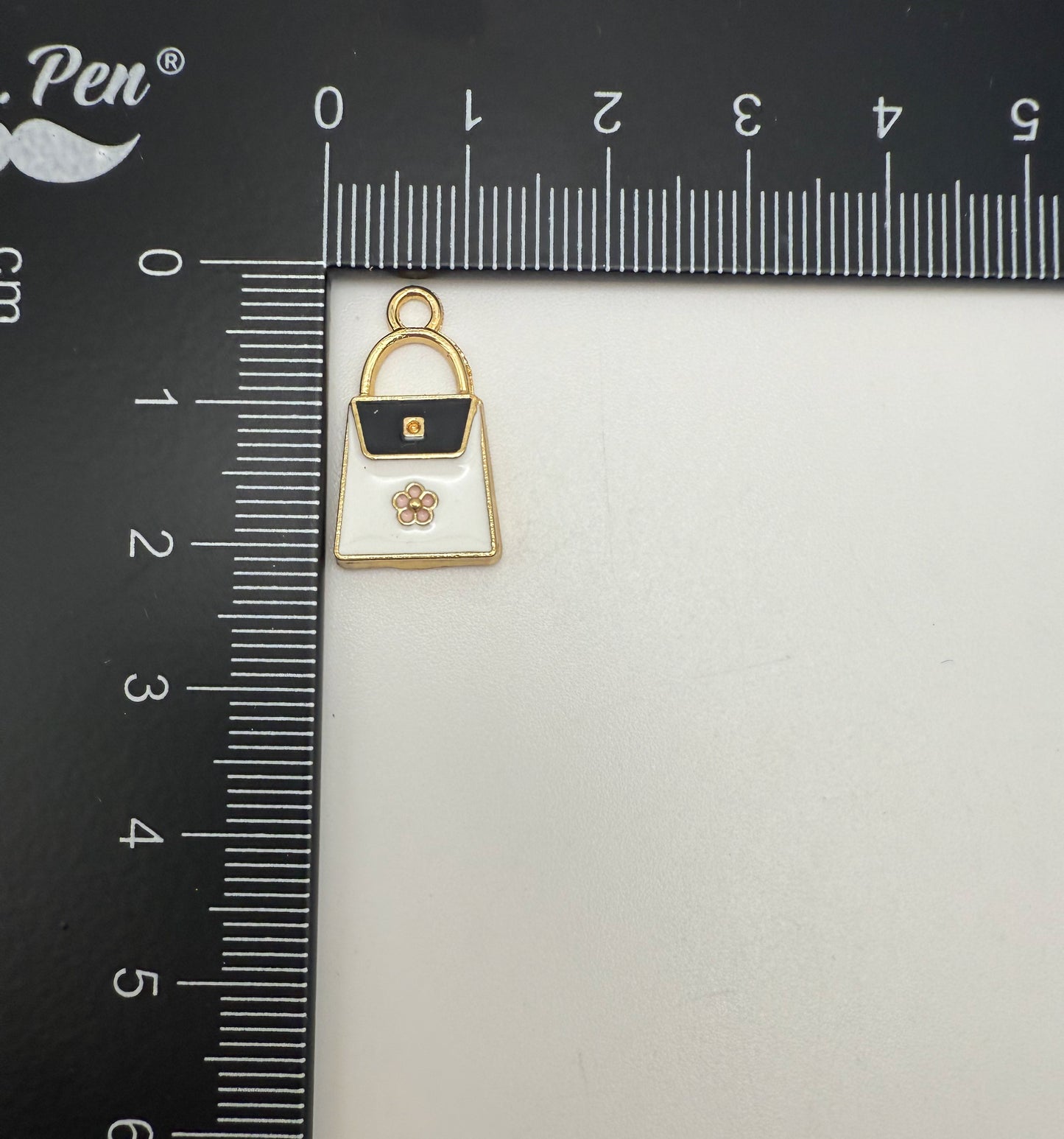Gold & White Purse DIY Metal Charm set