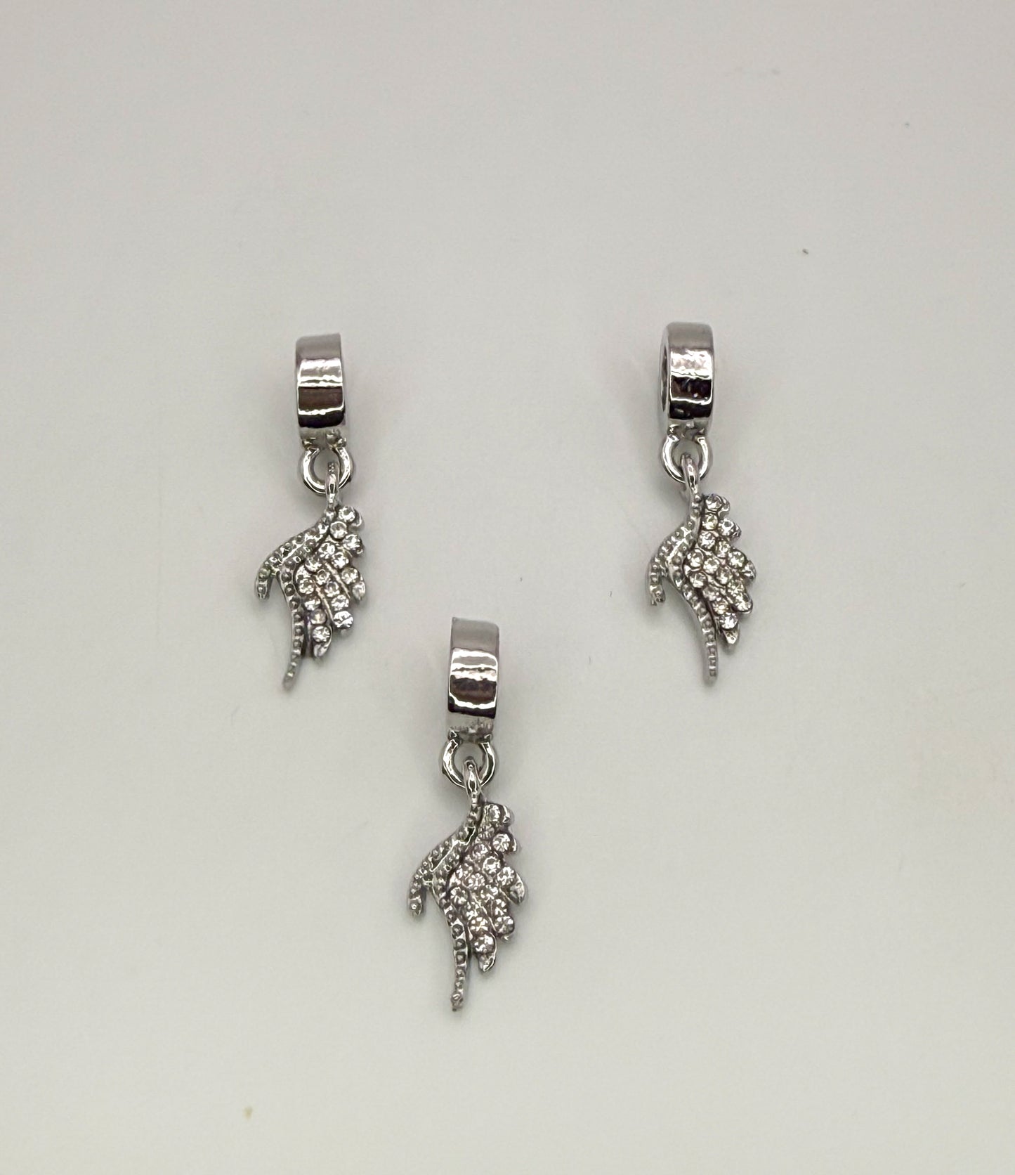 Silver Charm Bracelet DIY Charms-Coffee, Heart & Wings