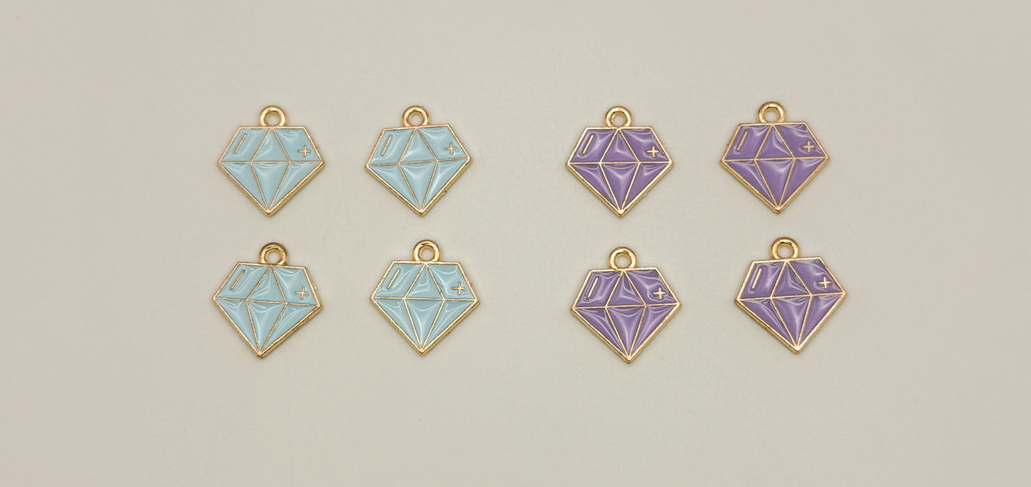Diamond DIY Gold Metal Charms