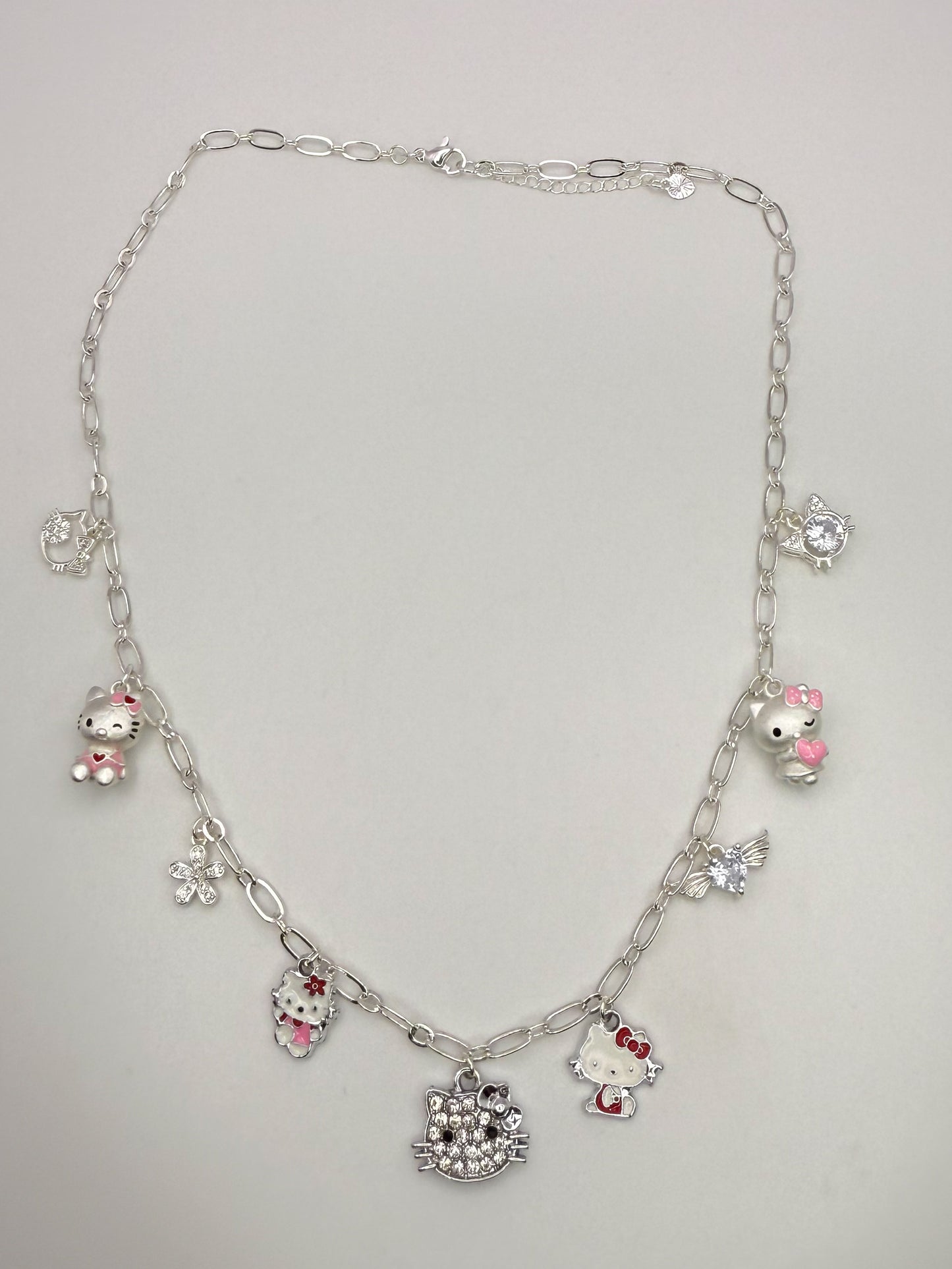 Hello Kitty Silver Charm Necklace