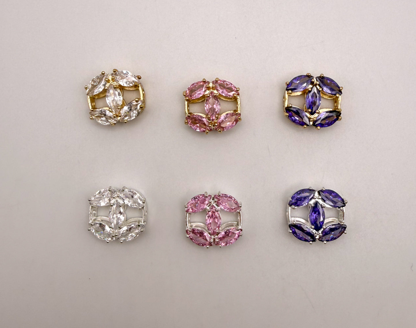 Big CC Rhinestone Gold or Silver Spacer Metal Charm Bead for DIY Jewelry Making