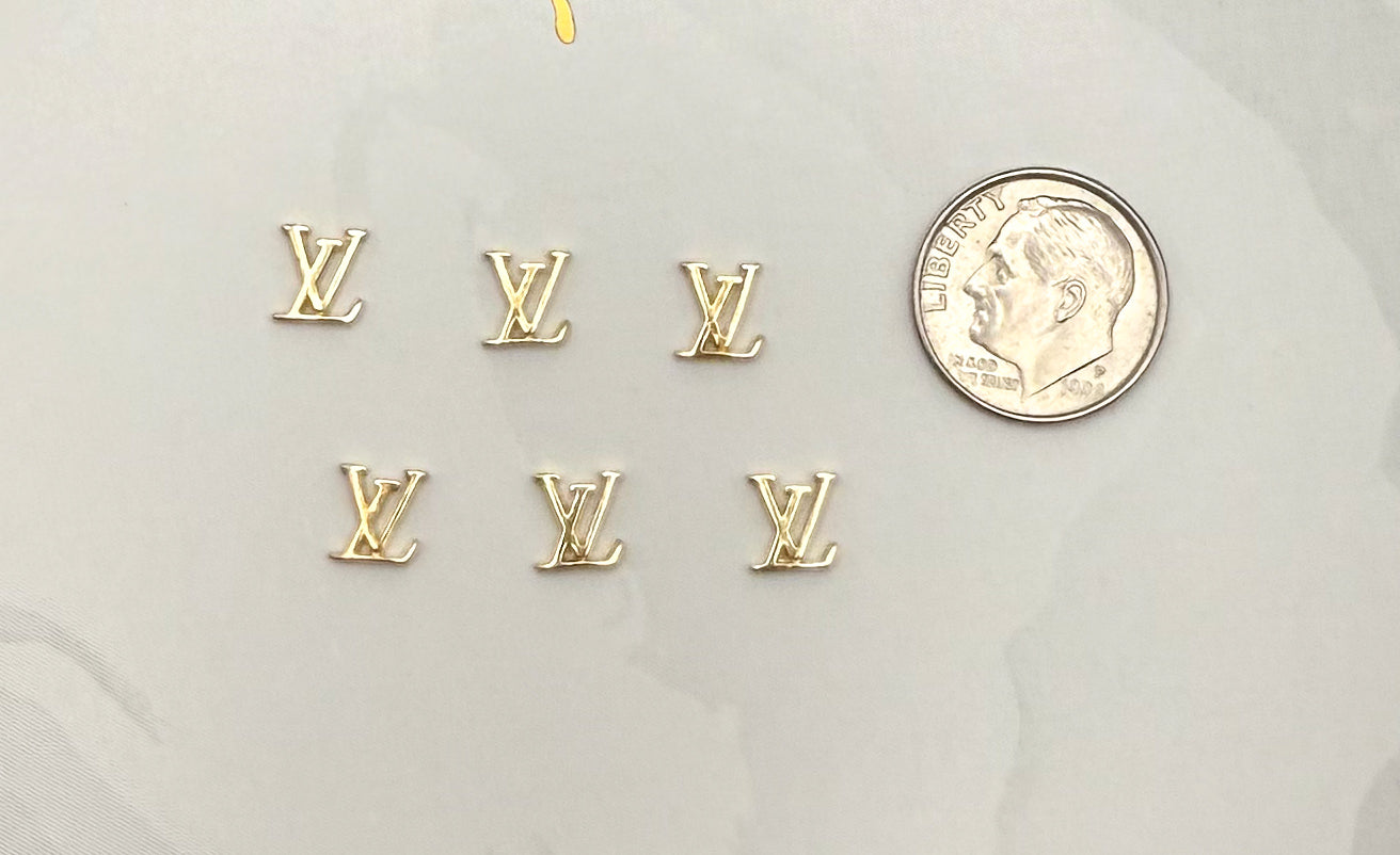 Gold Designer Mini Metal DIY Nail Charm
