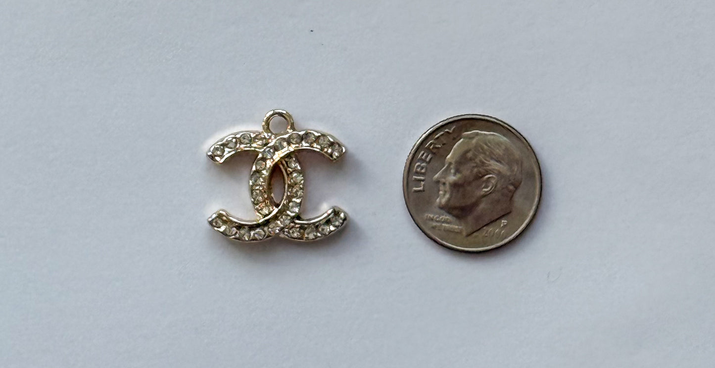 Gold HQ CC Designer DIY Charm Pendant