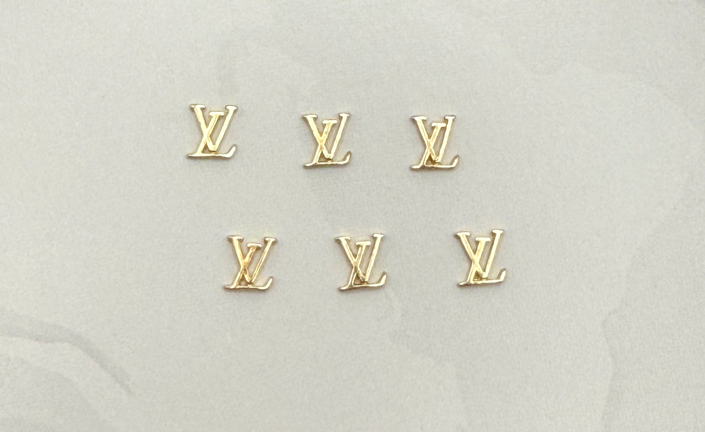 Gold Designer Mini Metal DIY Nail Charm