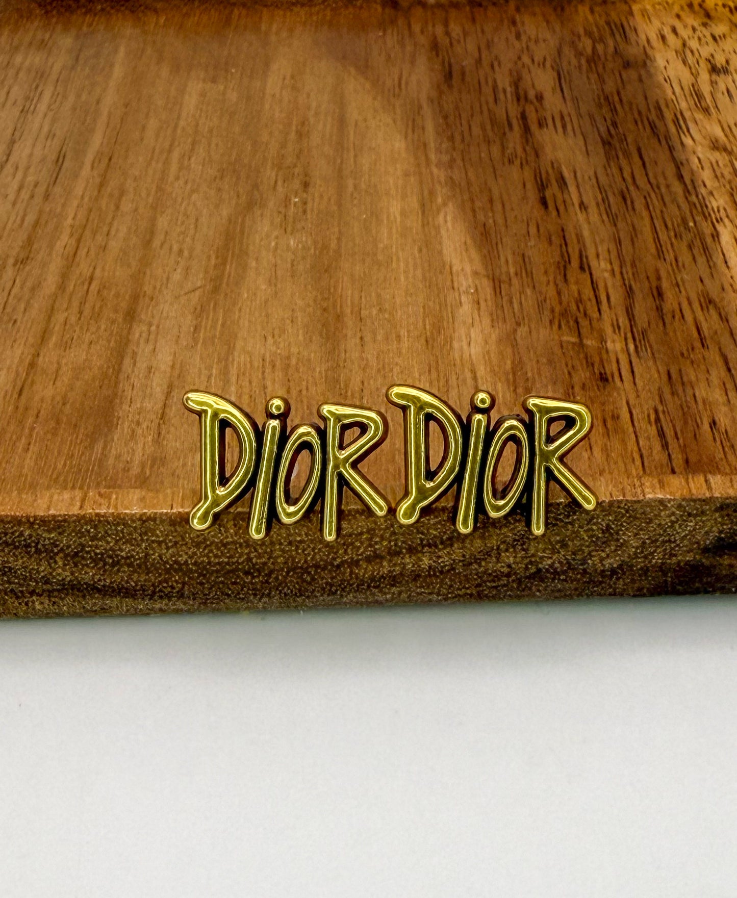 Gold Dior Stud Earrings