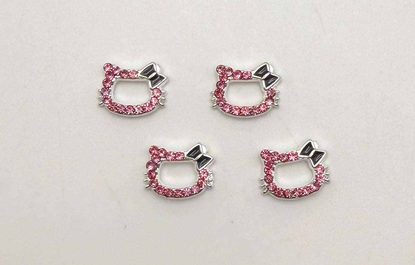Pink Zircon HK Head DIY Metal Nail Charms