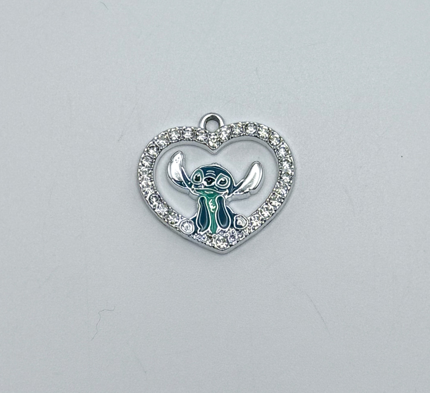 Silver Stitchy Heart DIY Pendants