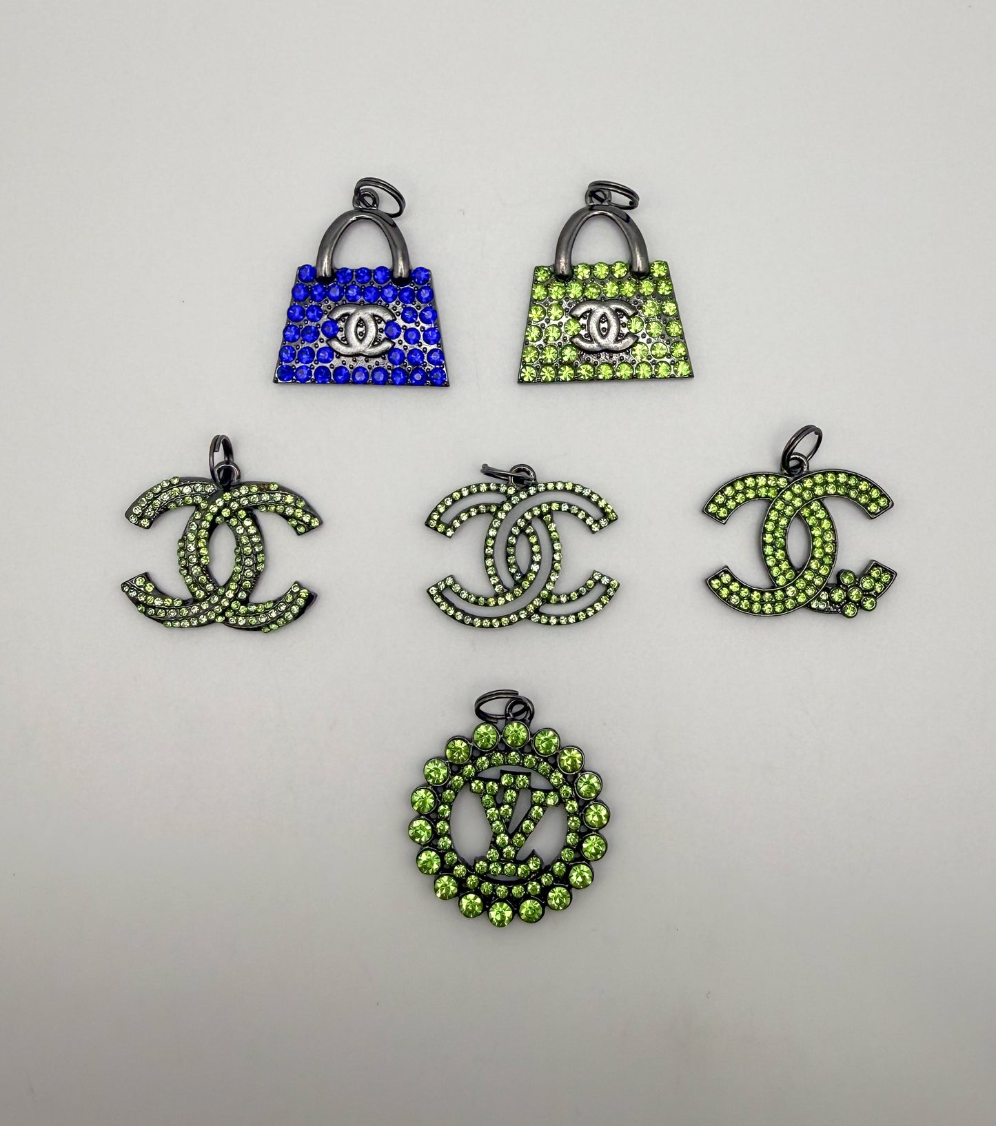 High Quality Designer Bling Black Metal Charm Pendants