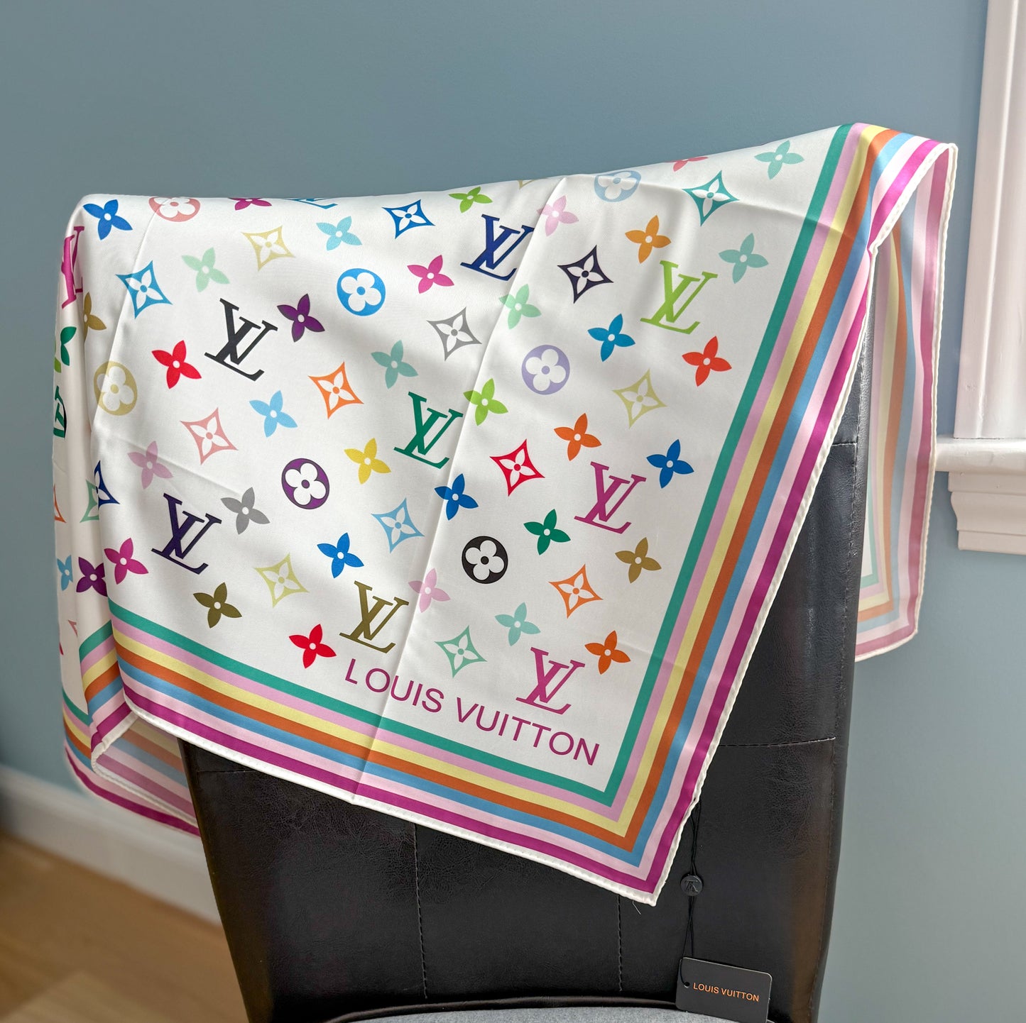 Designer LV & CC Silk Scarf Shawl Tapestry