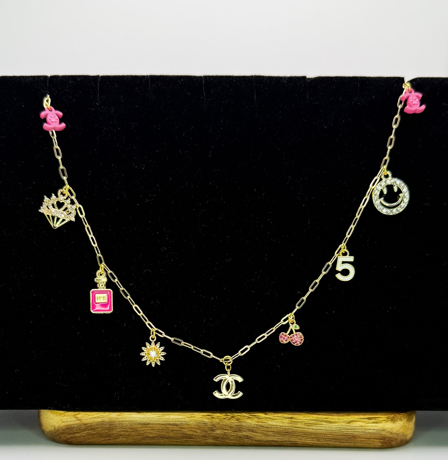 CC Gold Charm Necklace