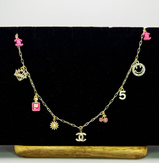 CC Gold Charm Necklace