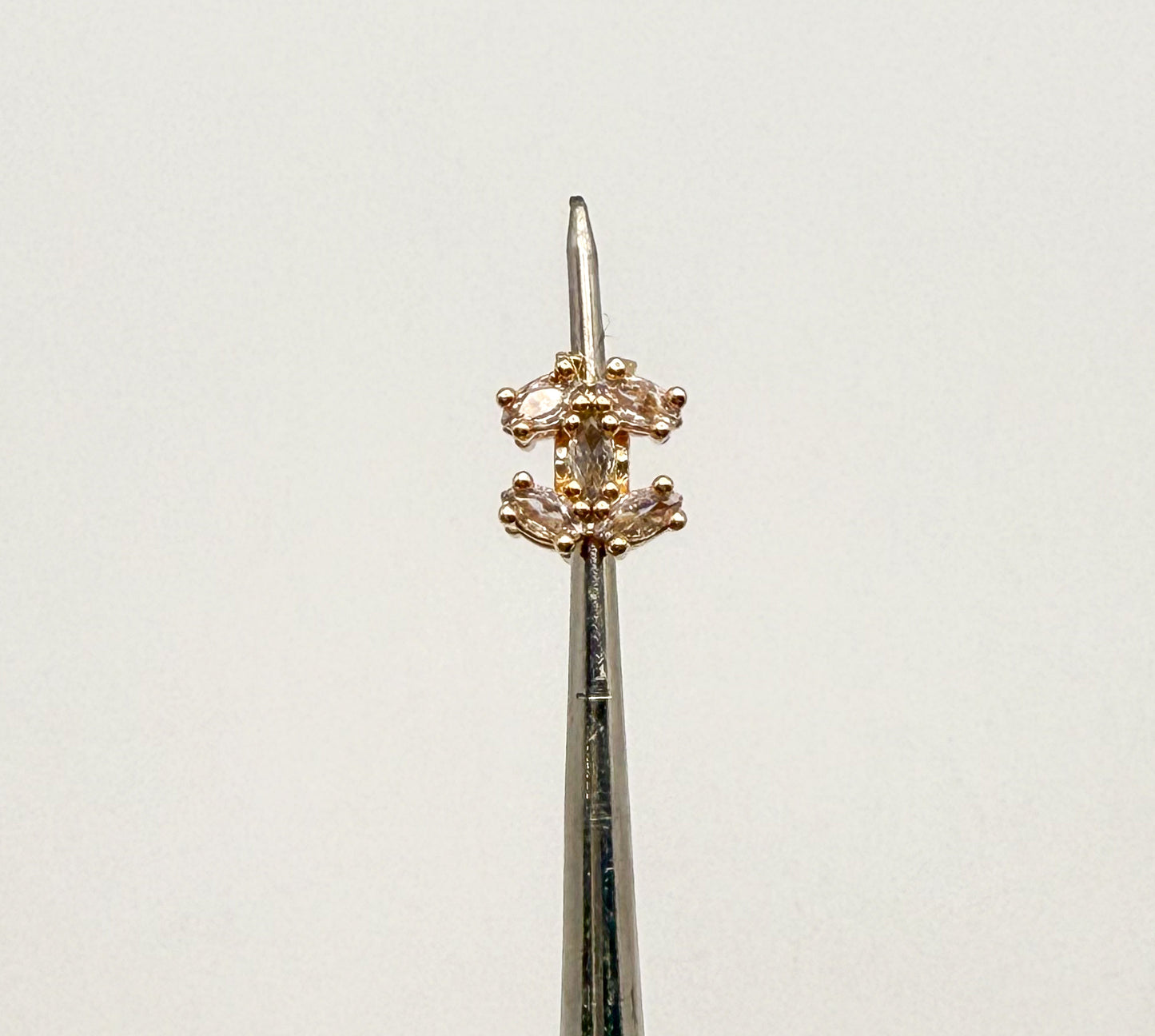 Mini CC Zircon Gold or Silver DIY Metal Spacer Charm Bead