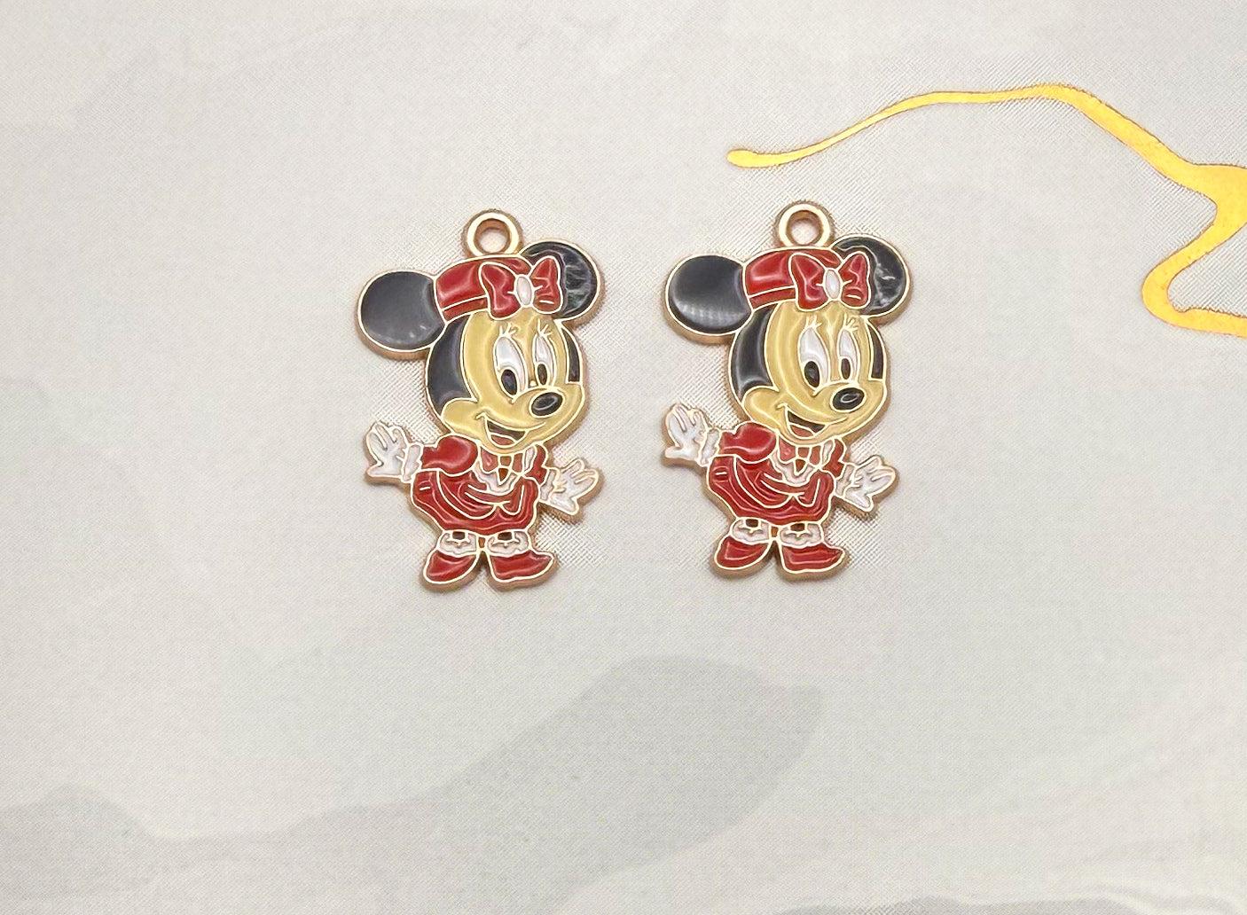Baby Minnie Mouse DIY Gold Metal Charms