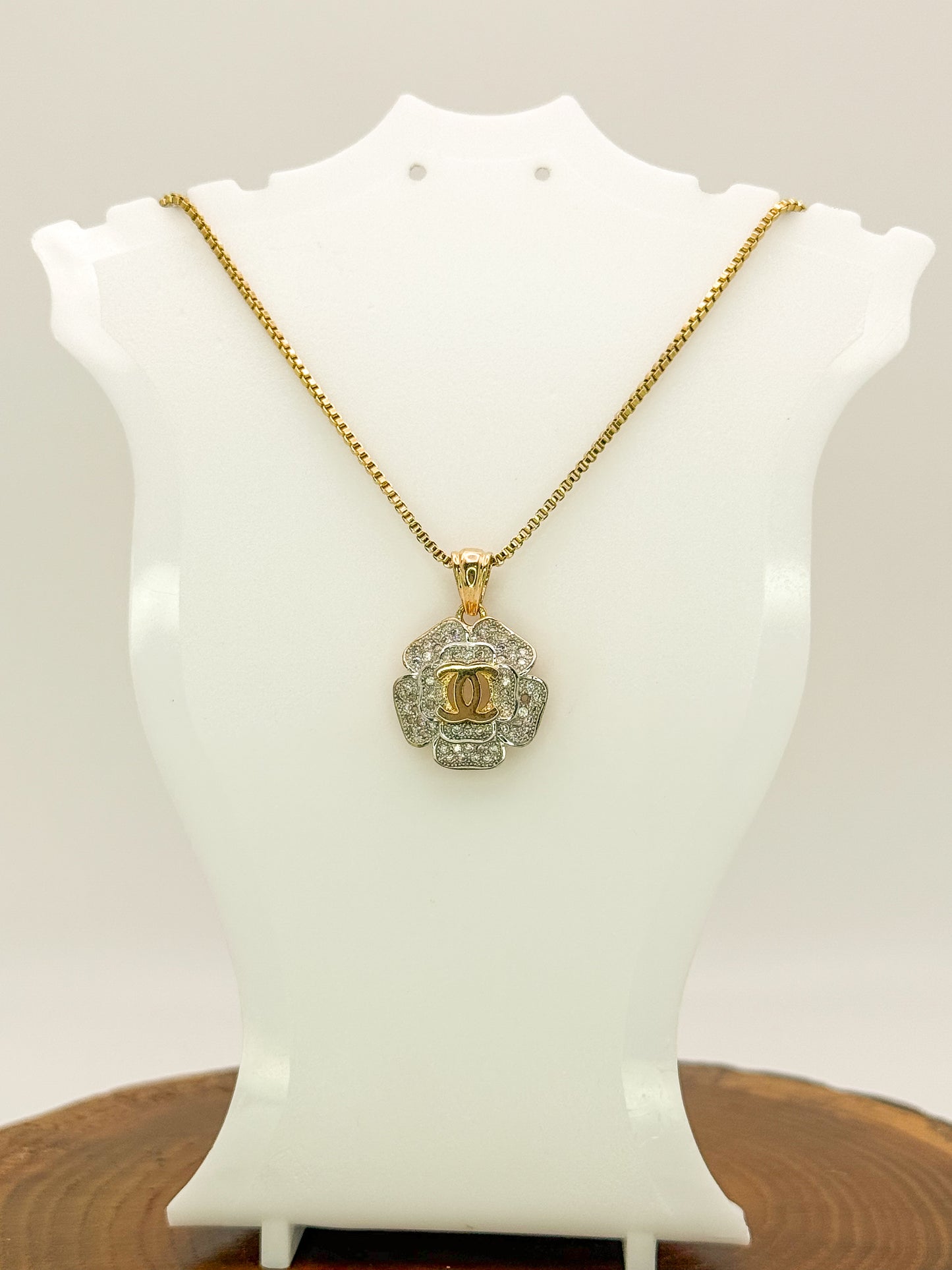 CC Designer Gold Stainless Steel Necklace