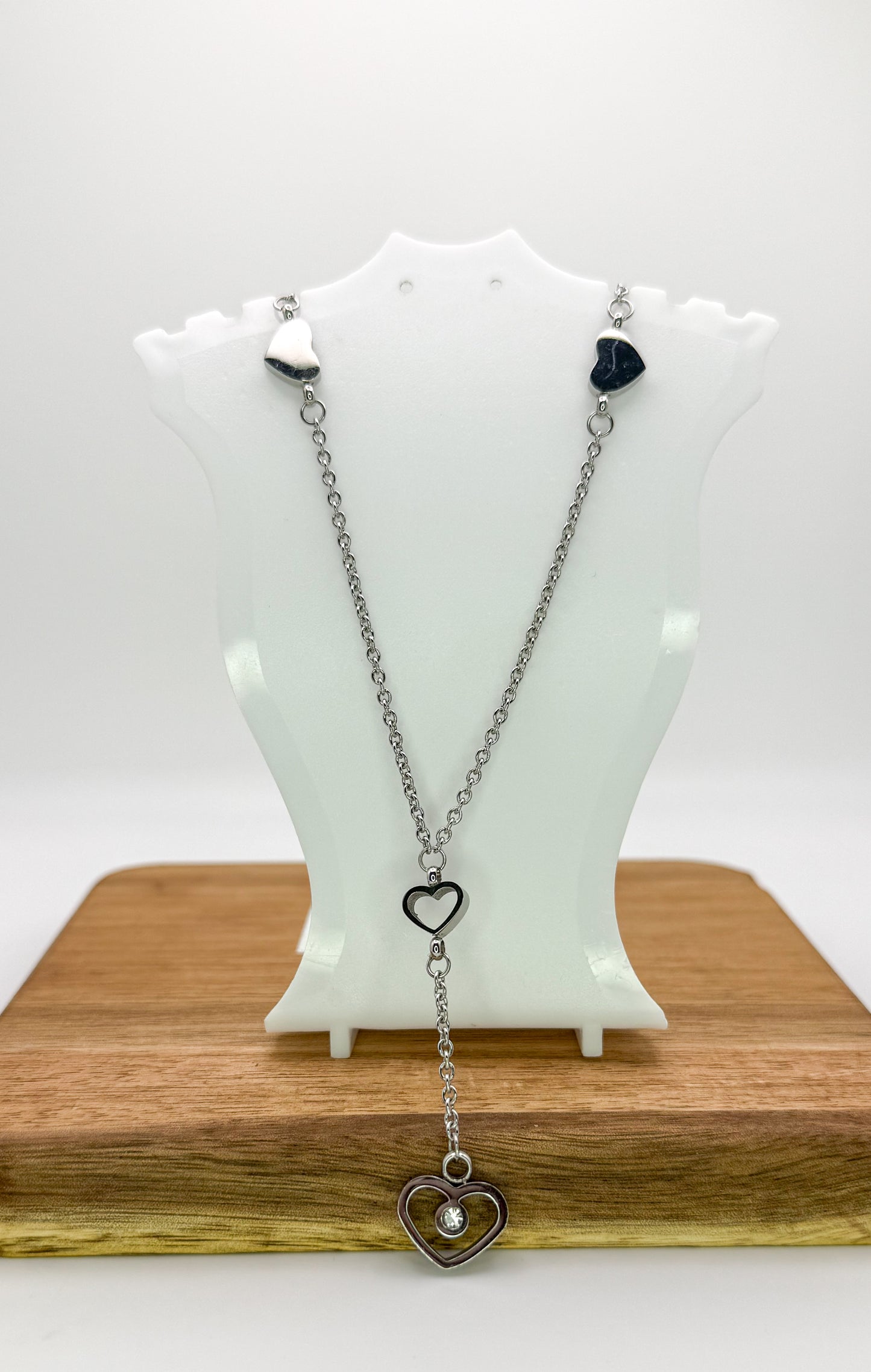 Silver Cartier Designer Heart Necklace