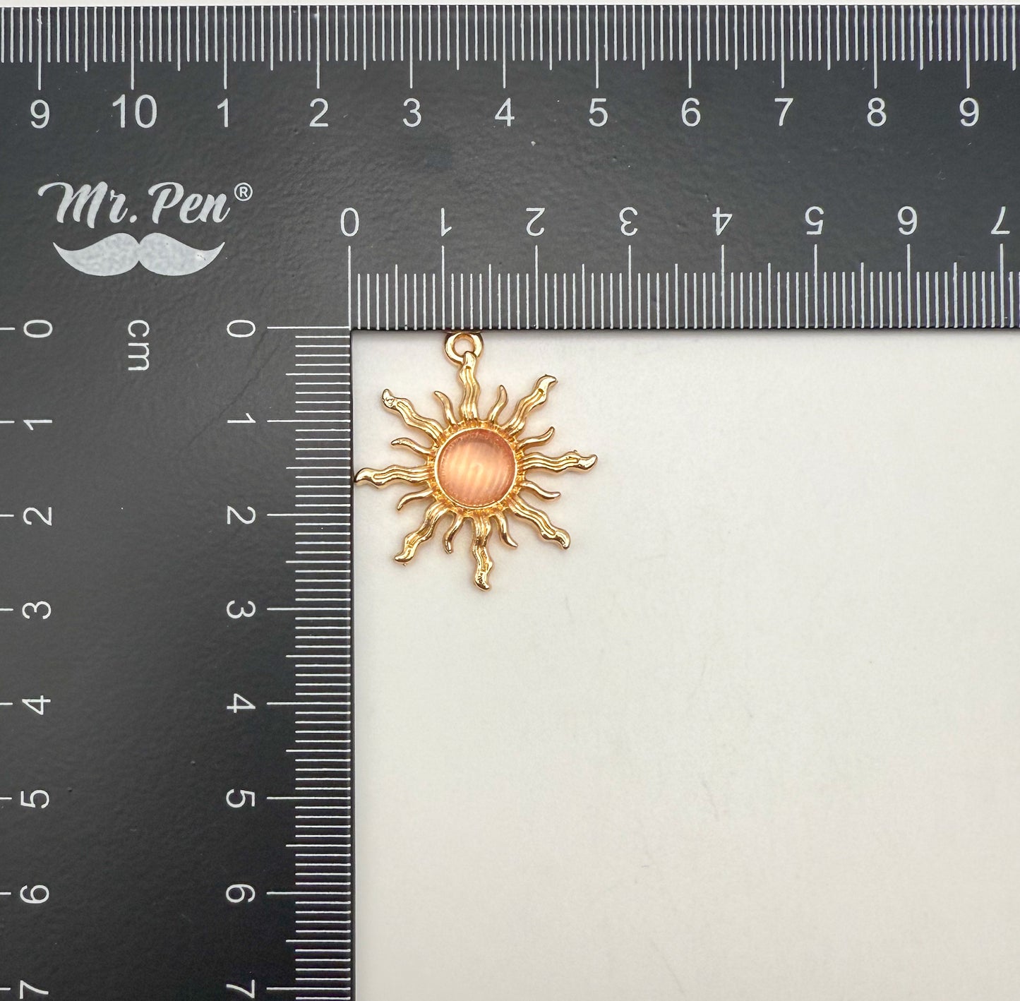 Gold Flaming Sun DIY Metal Charms