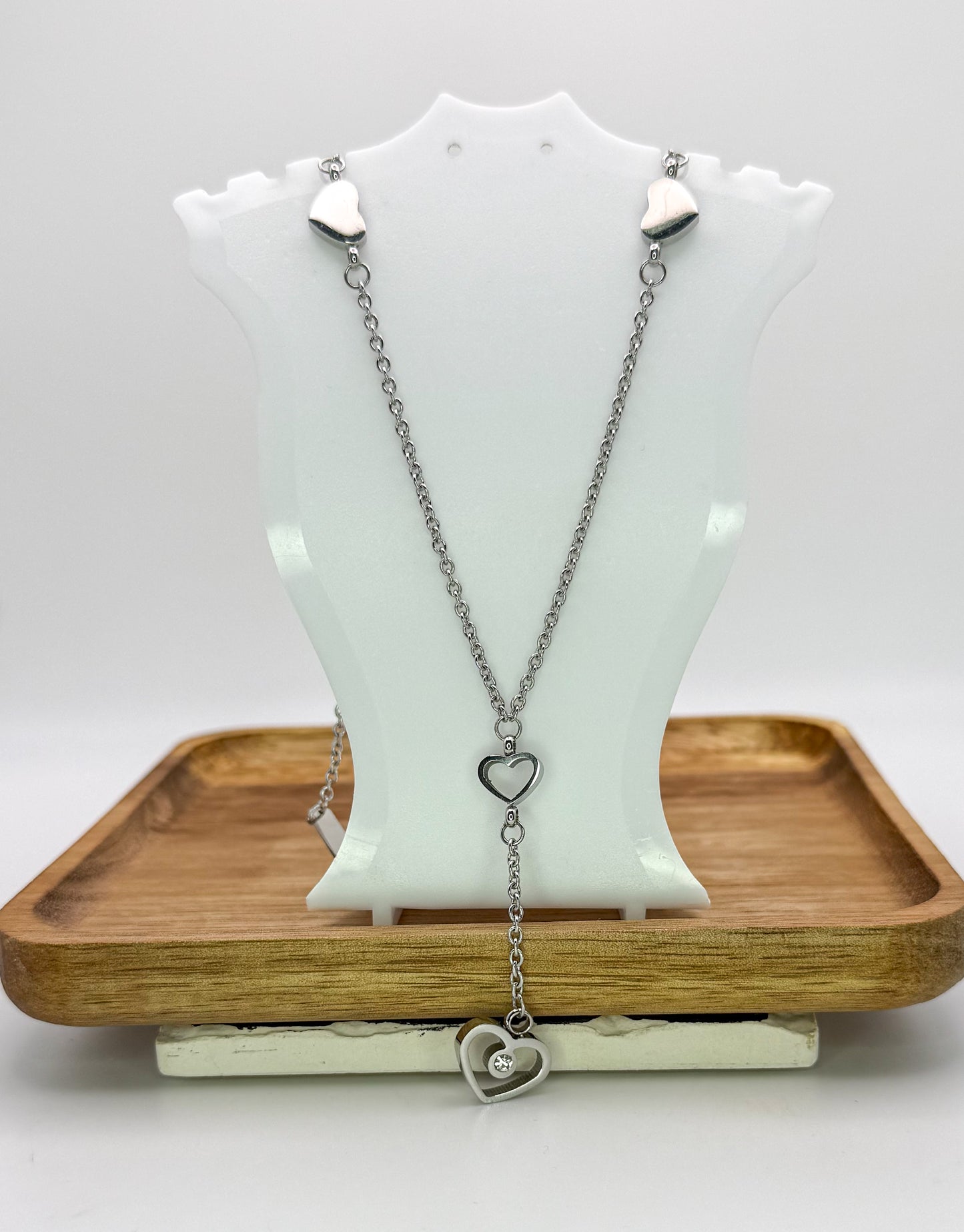 Silver Cartier Designer Heart Necklace