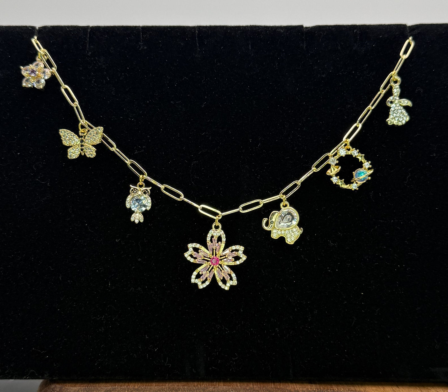 Bloom of Spring Gold Charm Necklace
