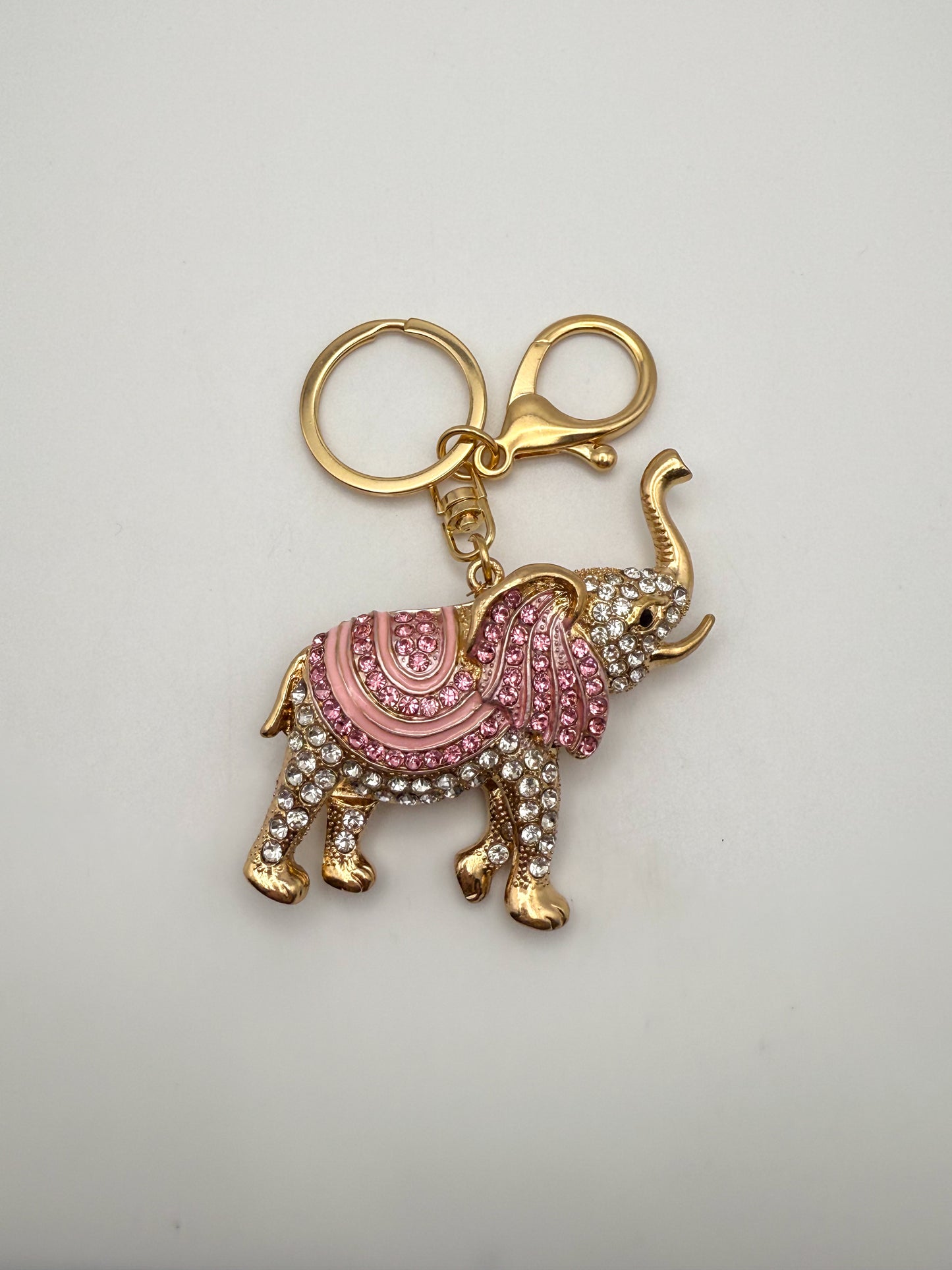 Gold Elephant Bling Key Chain