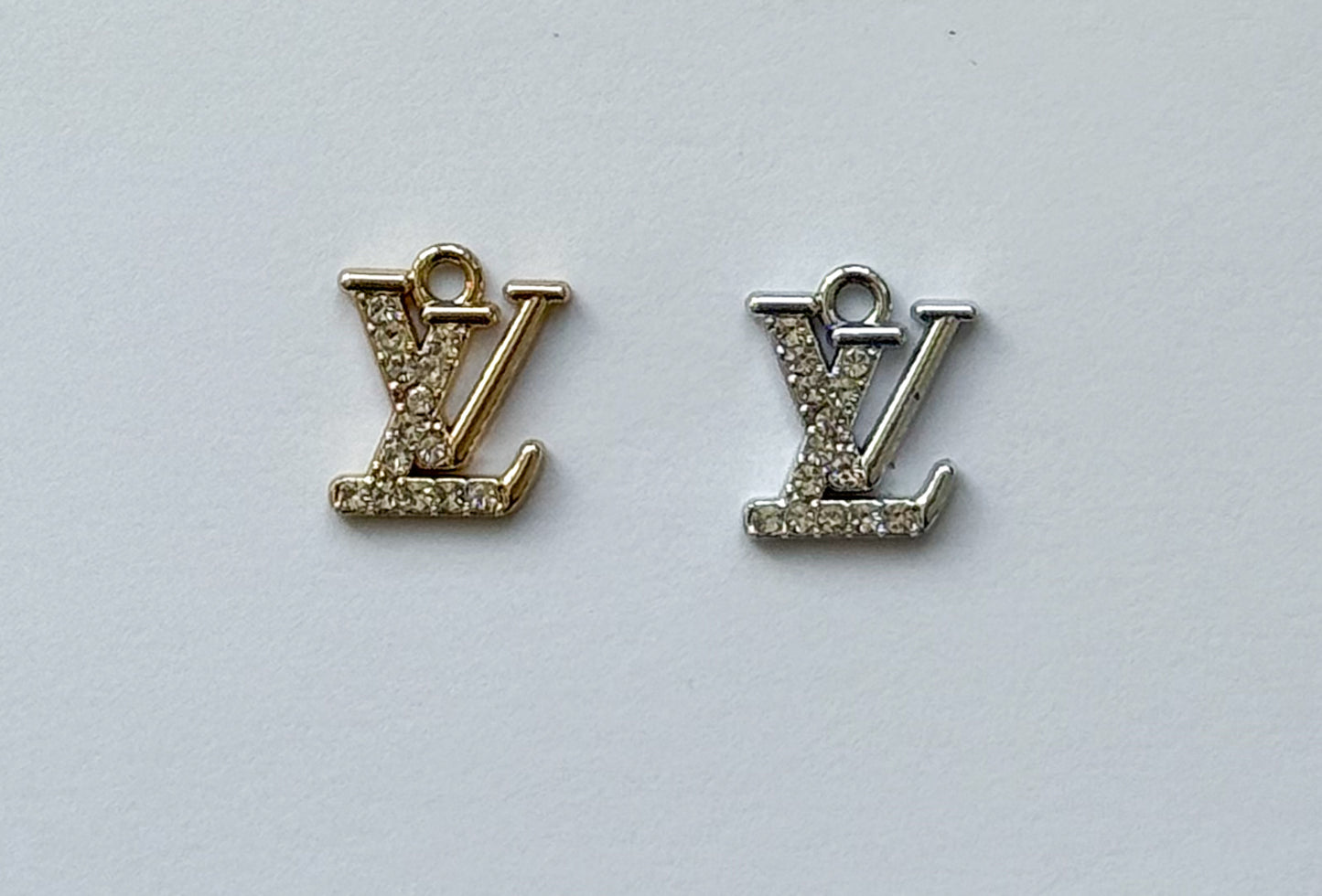Bling LV Designer Gold or Silver DIY Charms