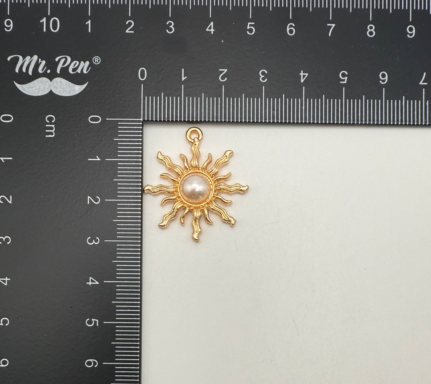 Gold Flaming Sun DIY Metal Charms