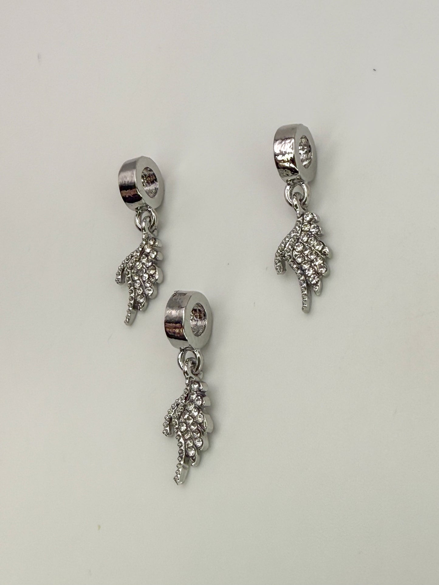 Silver Charm Bracelet DIY Charms-Coffee, Heart & Wings