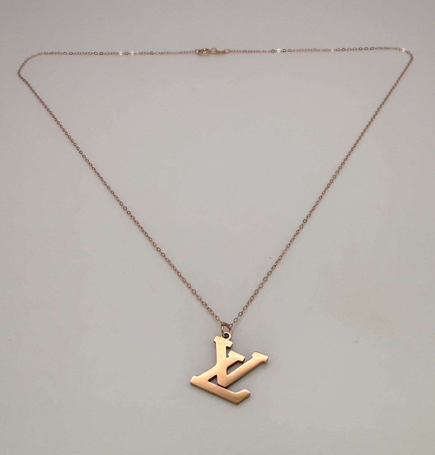 Rose Gold S925 Sterling Silver LV Designer Necklace