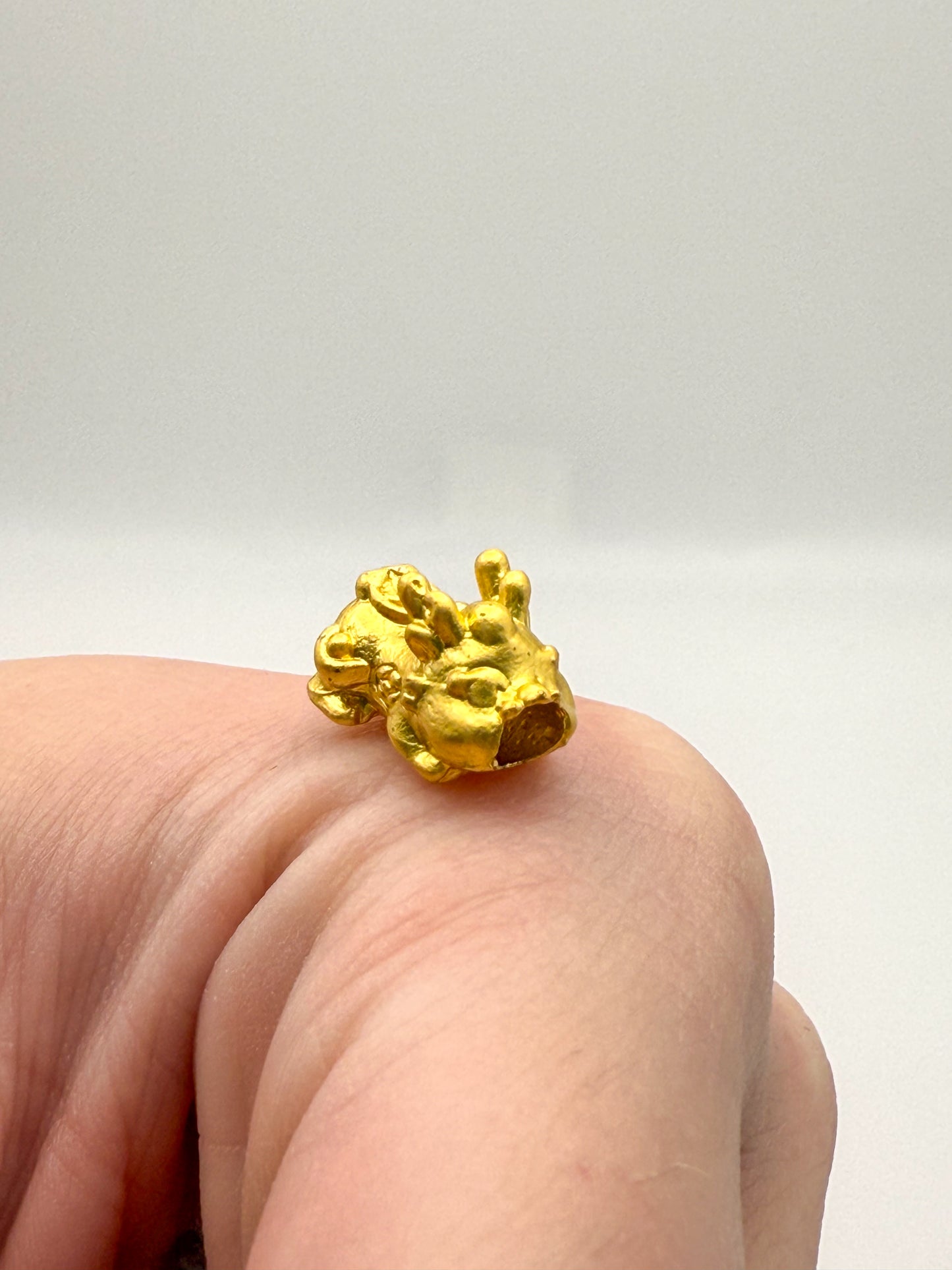 Gold & Silver Pixiu Spacer Charm 3D Bead