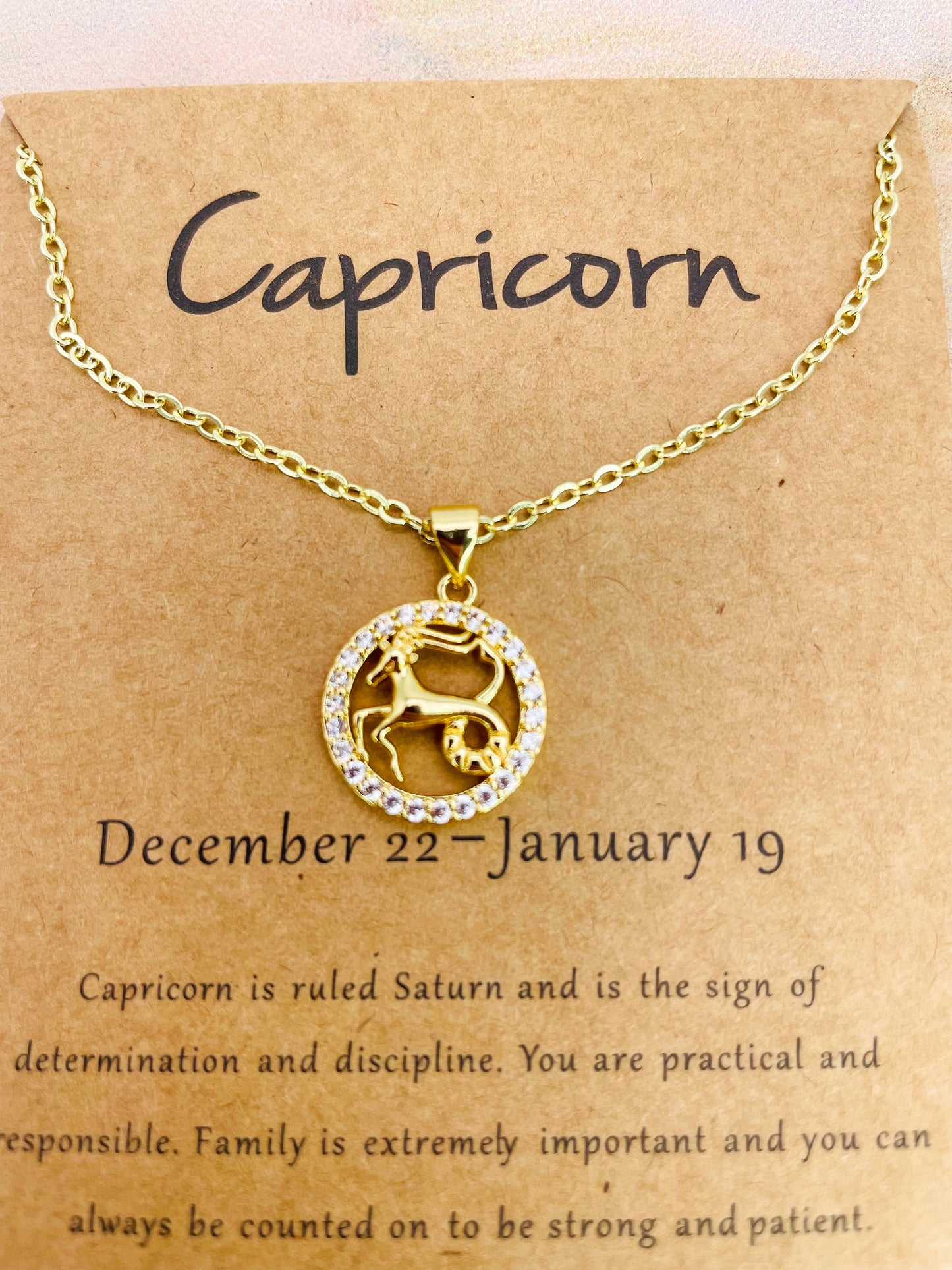 Zodiac Sign Bling Necklaces- S925 Sterling Silver or 14k Gold Overlay