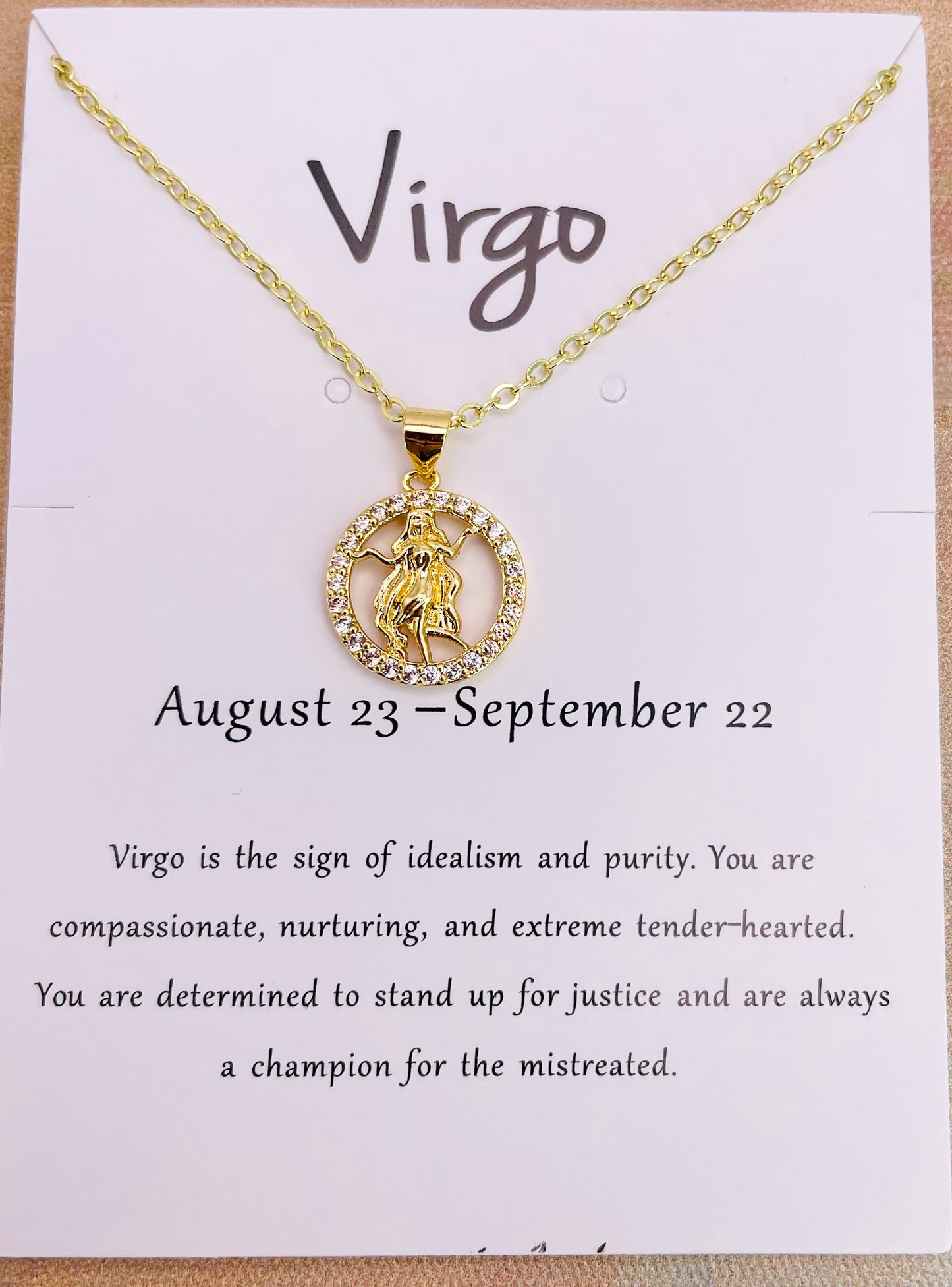 Zodiac Sign Bling Necklaces- S925 Sterling Silver or 14k Gold Overlay