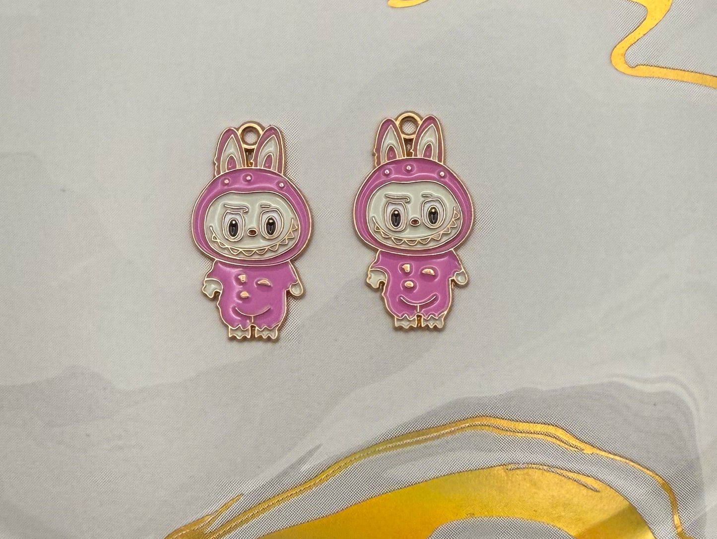 Labubu Colorful DIY Gold Metal Charms