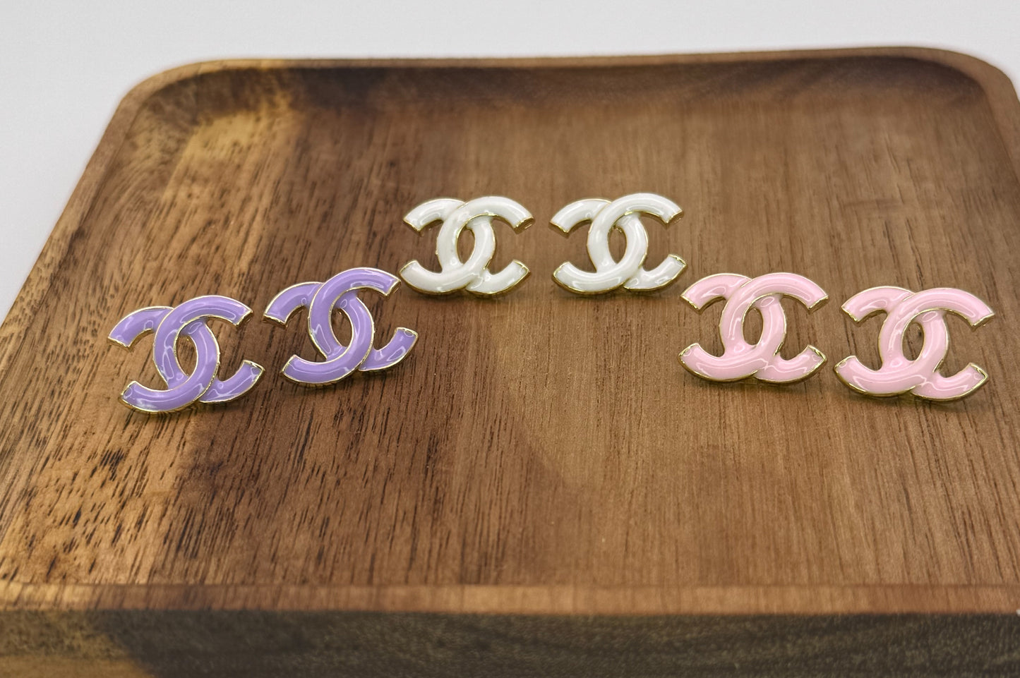 Small Size CC Designer Stud Earrings