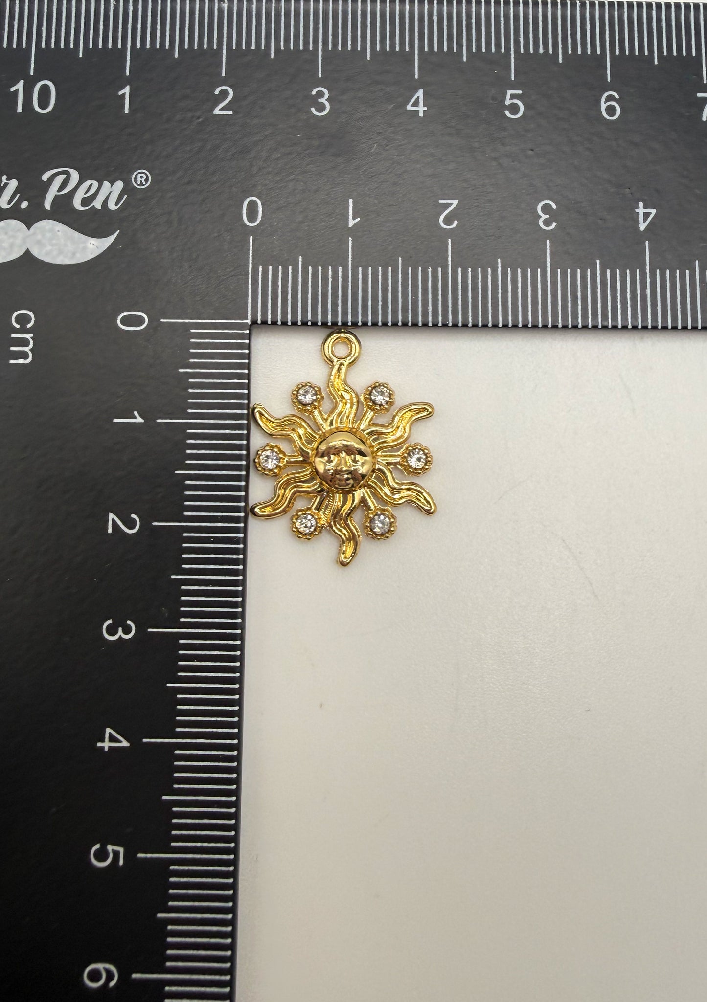 Gold Face of the Sun DIY Metal Charms