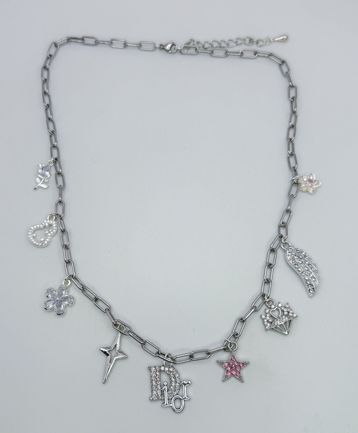 Dior Silver Charm Necklace