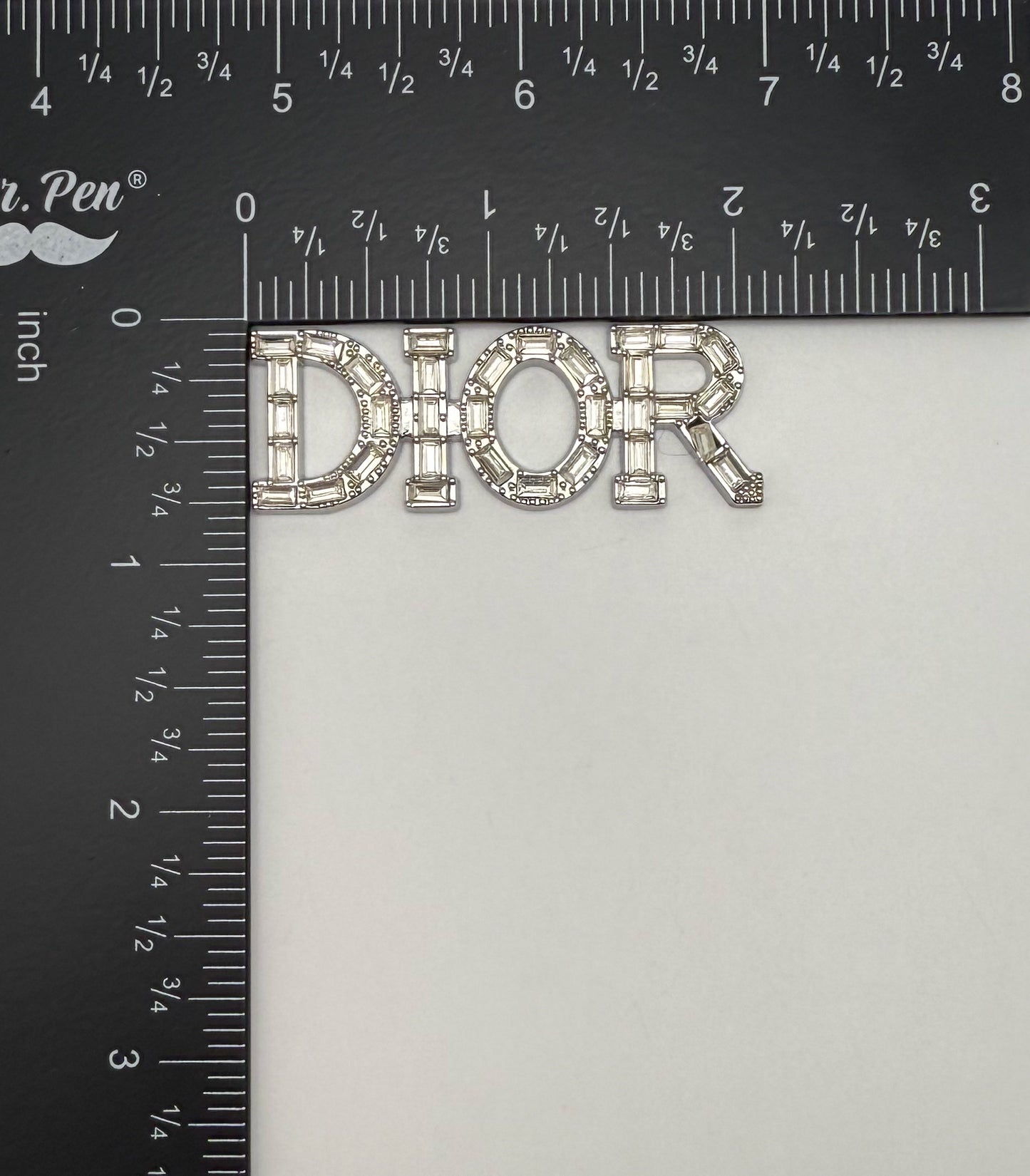 Silver Big Size Crystal Clear YSL & Dior DIY Metal Charms