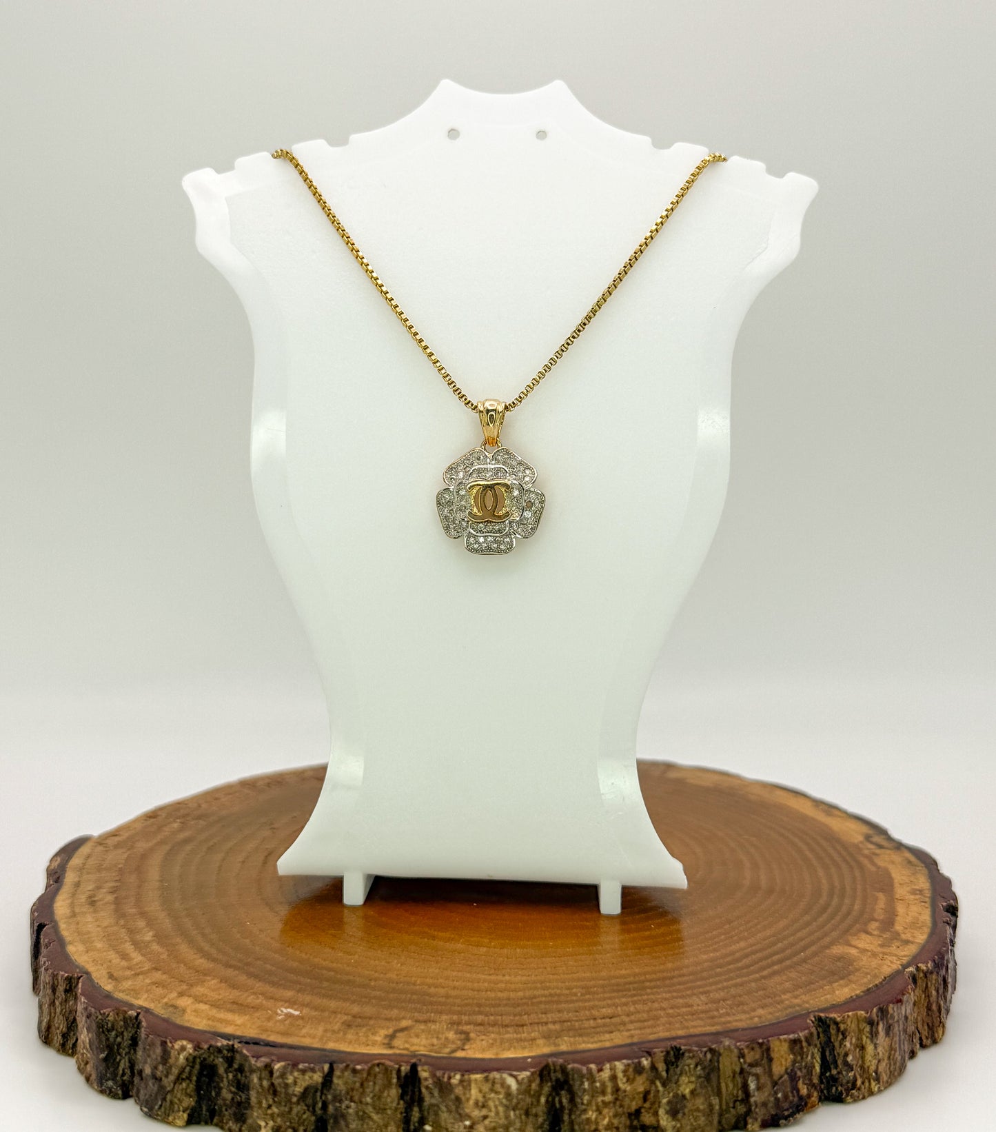 CC Designer Gold Stainless Steel Necklace