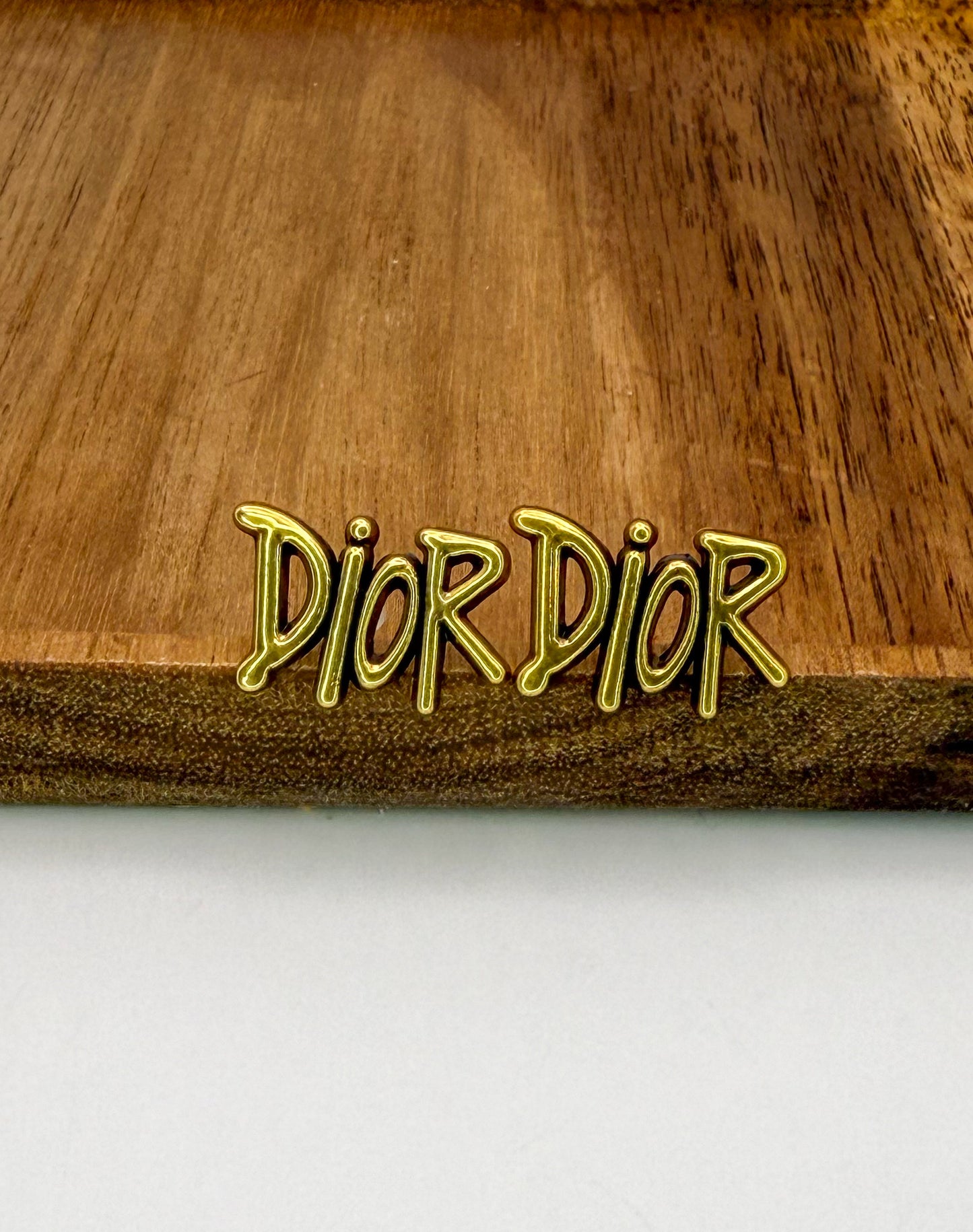 Gold Dior Stud Earrings