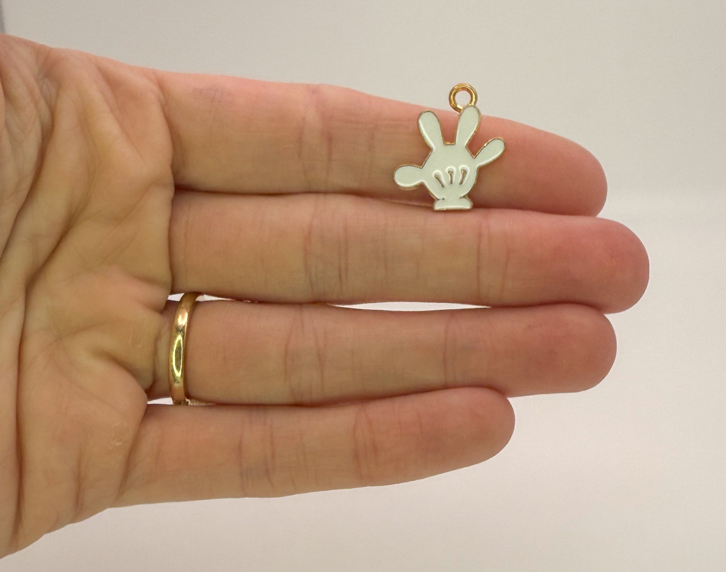 Mickey Head & Mickey Hand DIY Gold Metal Charms
