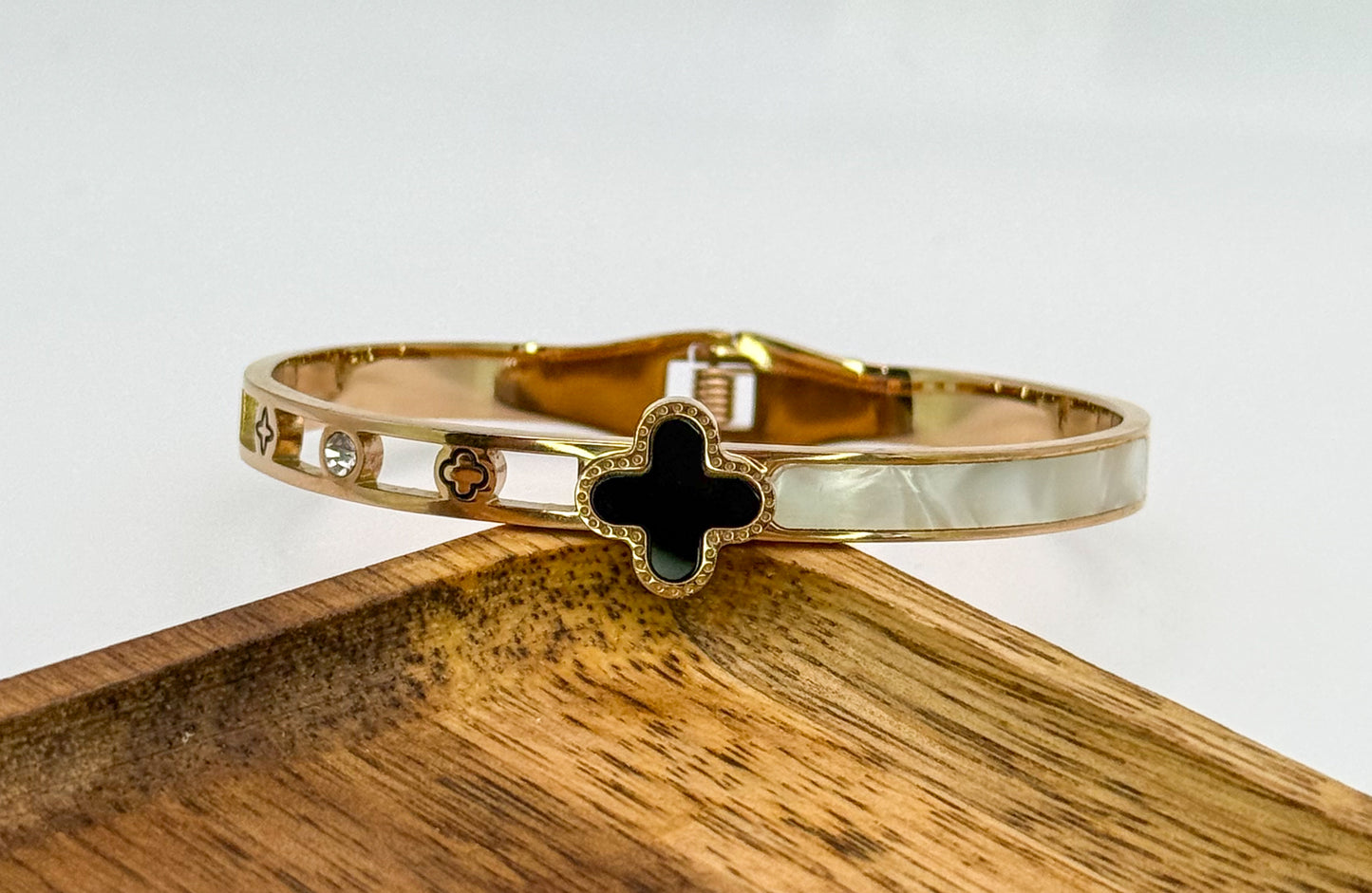 LV Clover Rose Gold Bangle Bracelet