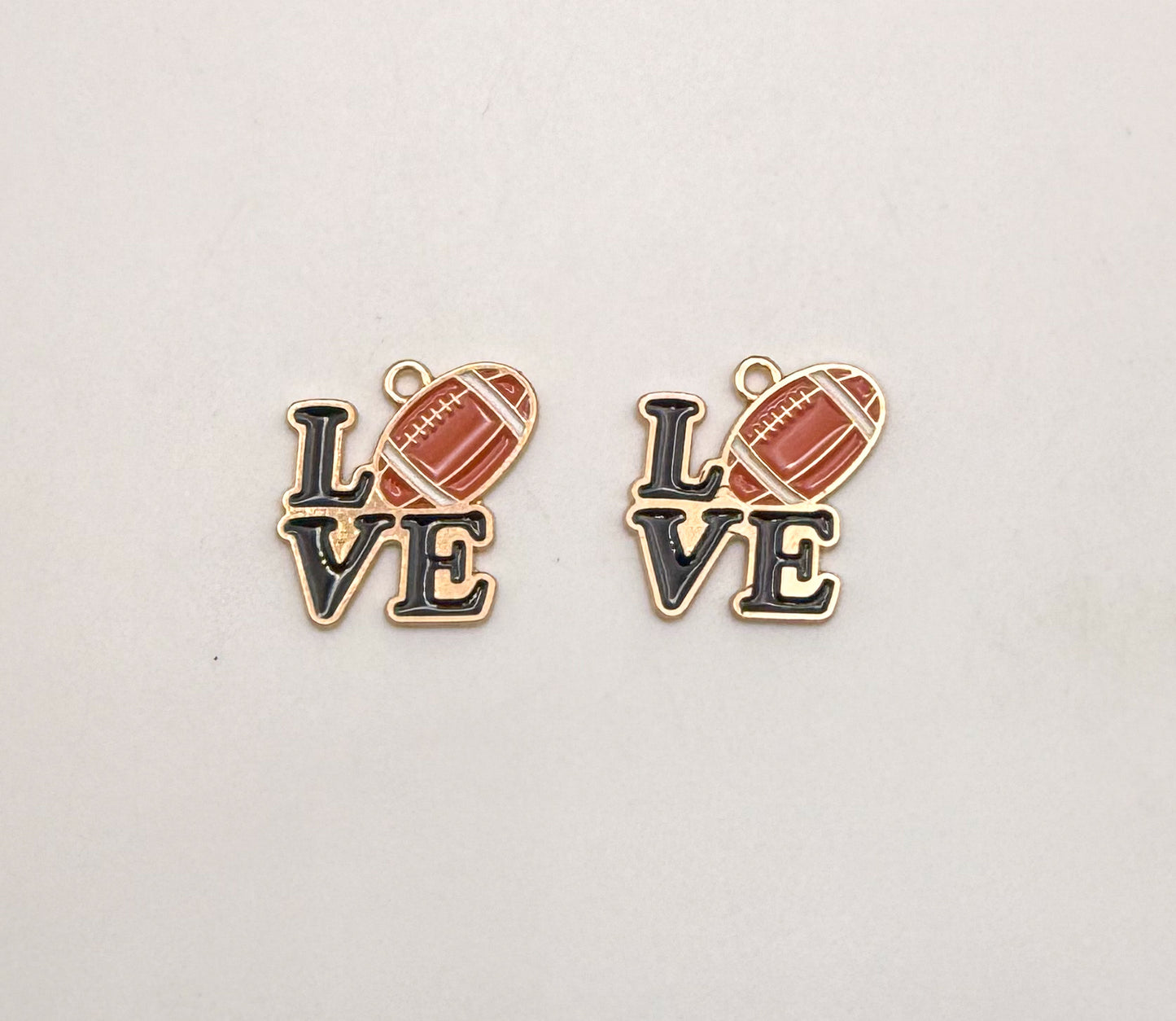Love of Football Gold DIY Charms