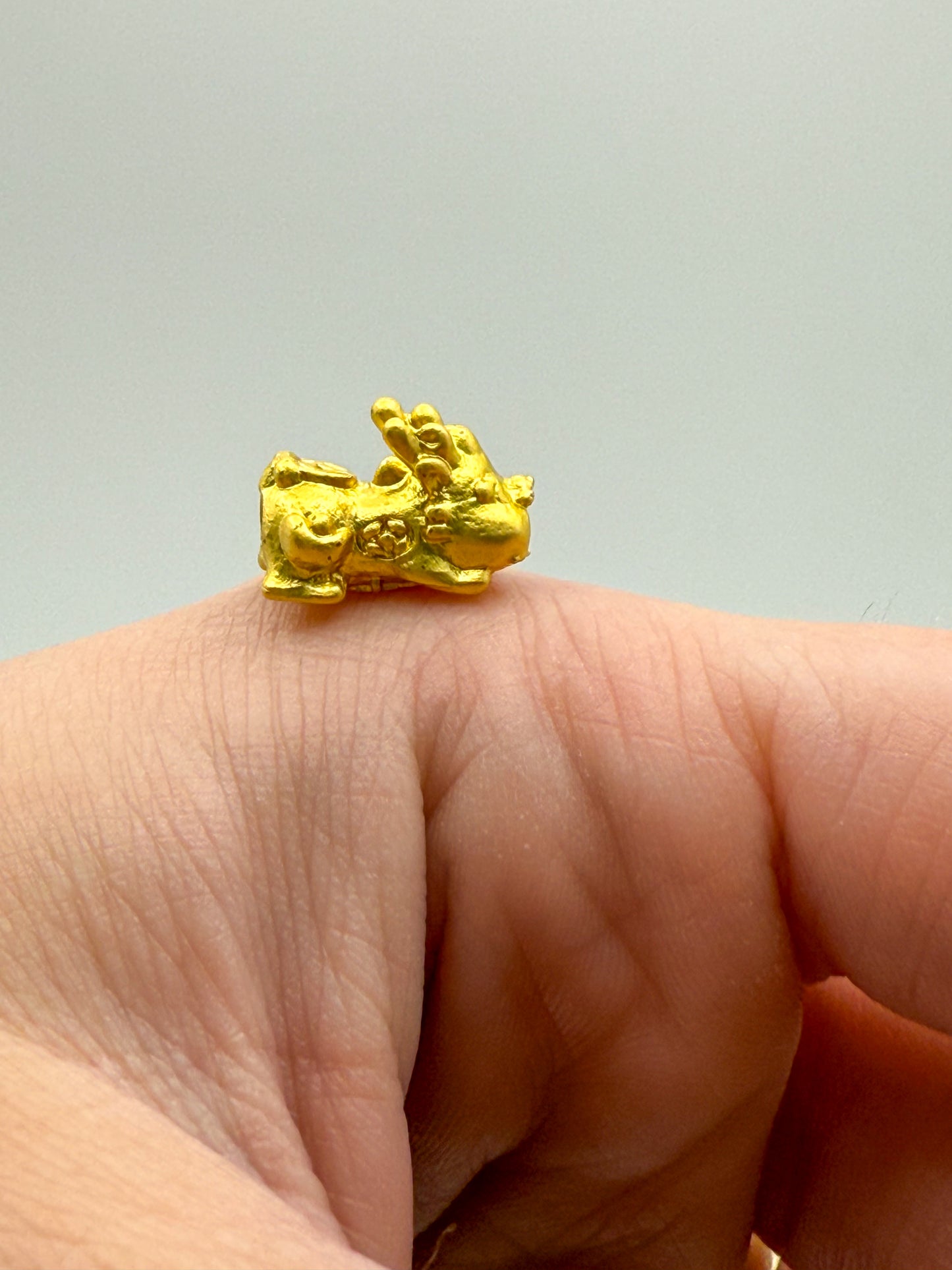 Gold & Silver Pixiu Spacer Charm 3D Bead