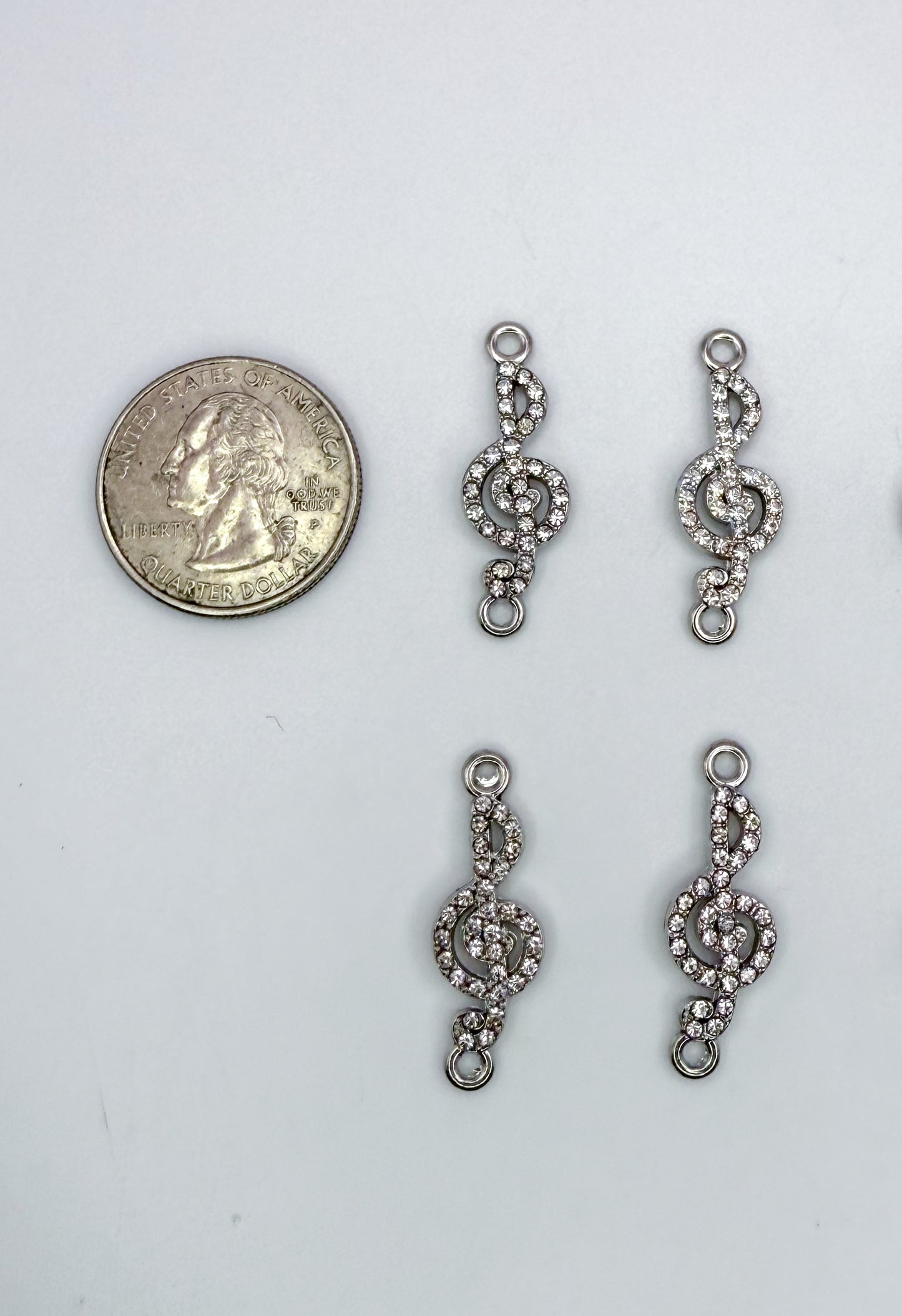 Silver Bling Music Note DIY Charms