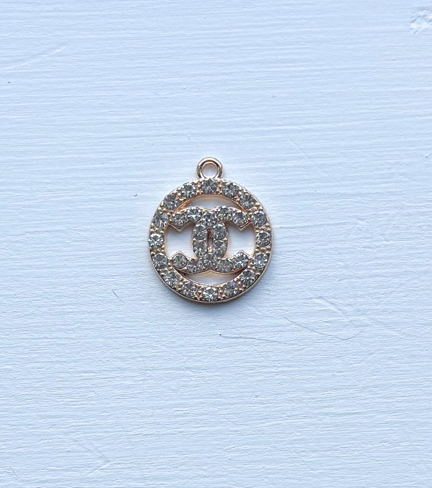 CC Sparkling Round Gold & Silver DIY Charm