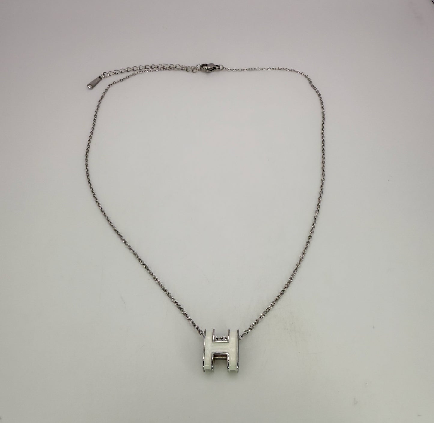 Silver Hermes Designer Necklace