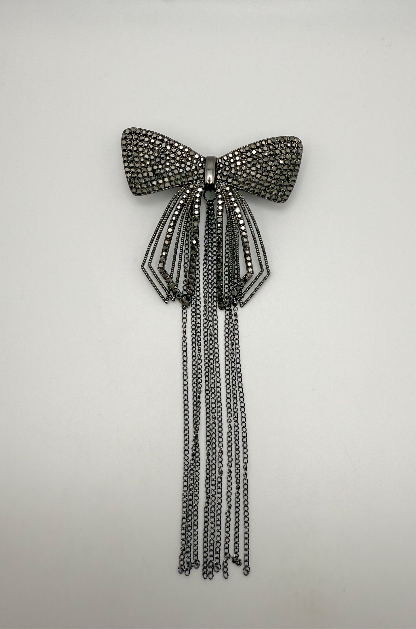 Black Bow Metal Hair Clip