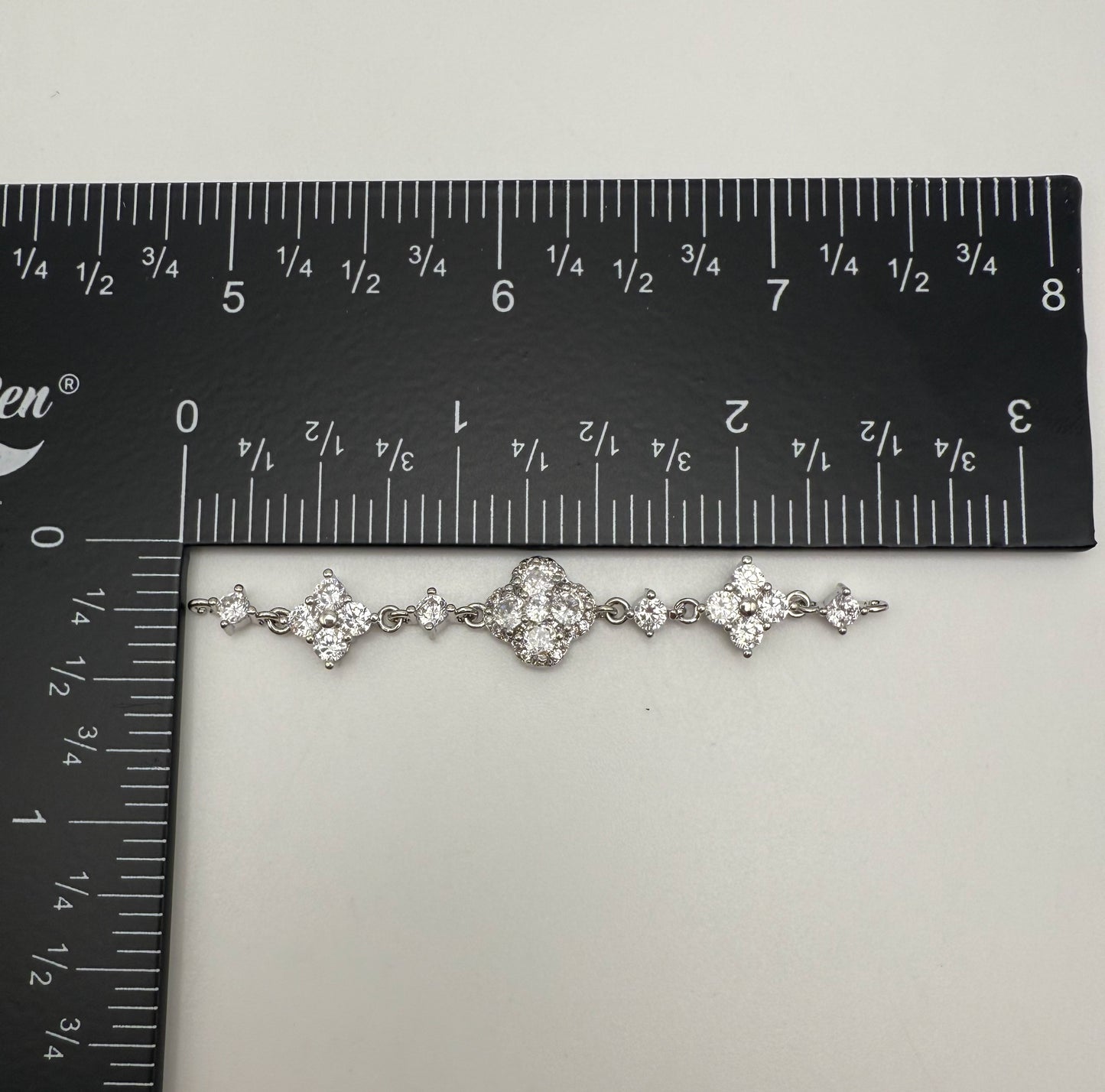 Zircon Clover Design DIY Connector Charms Gold & Silver