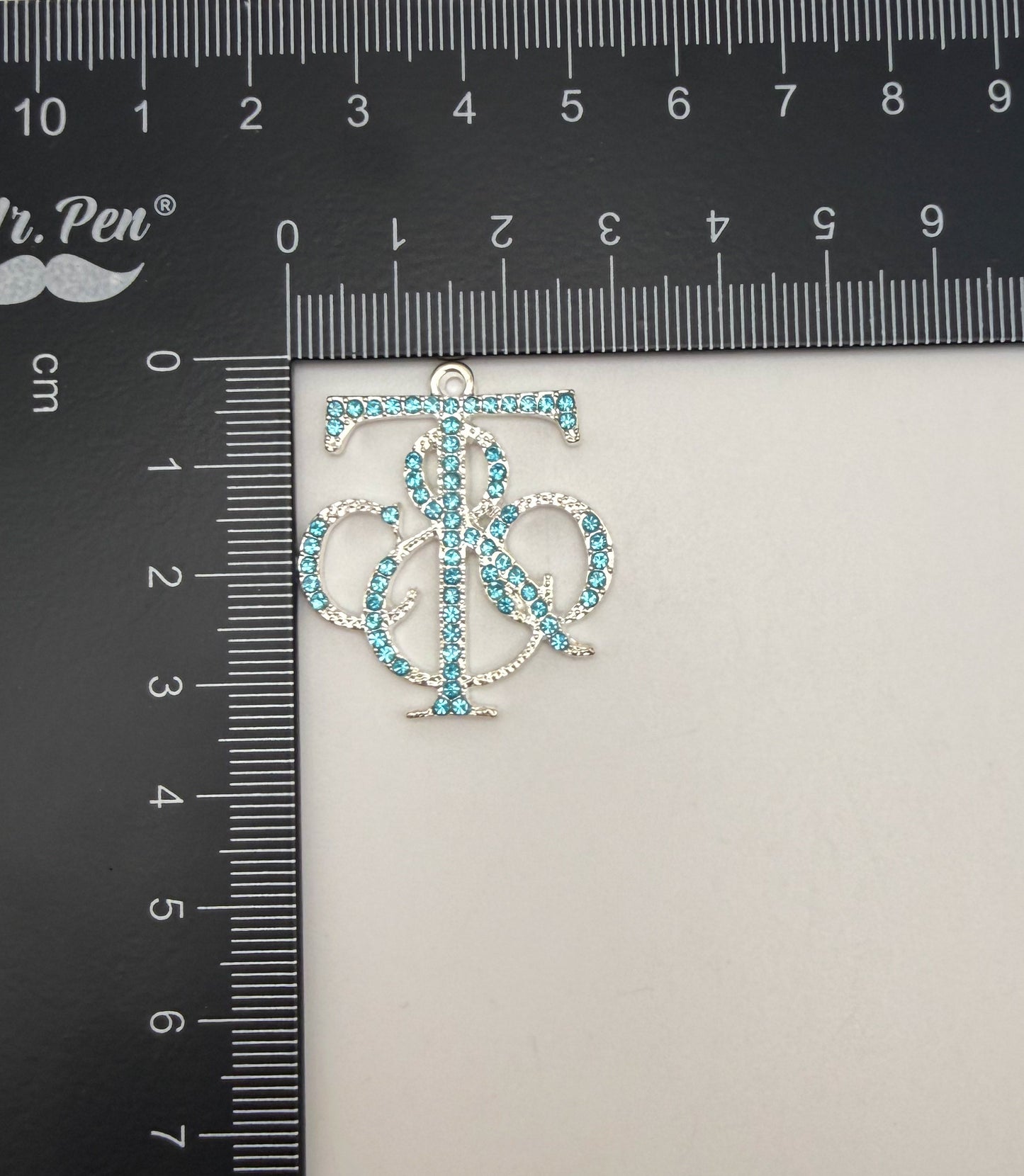 Silver Tiffany & Co. Blue Rhinestone covered DIY Pendant Charms