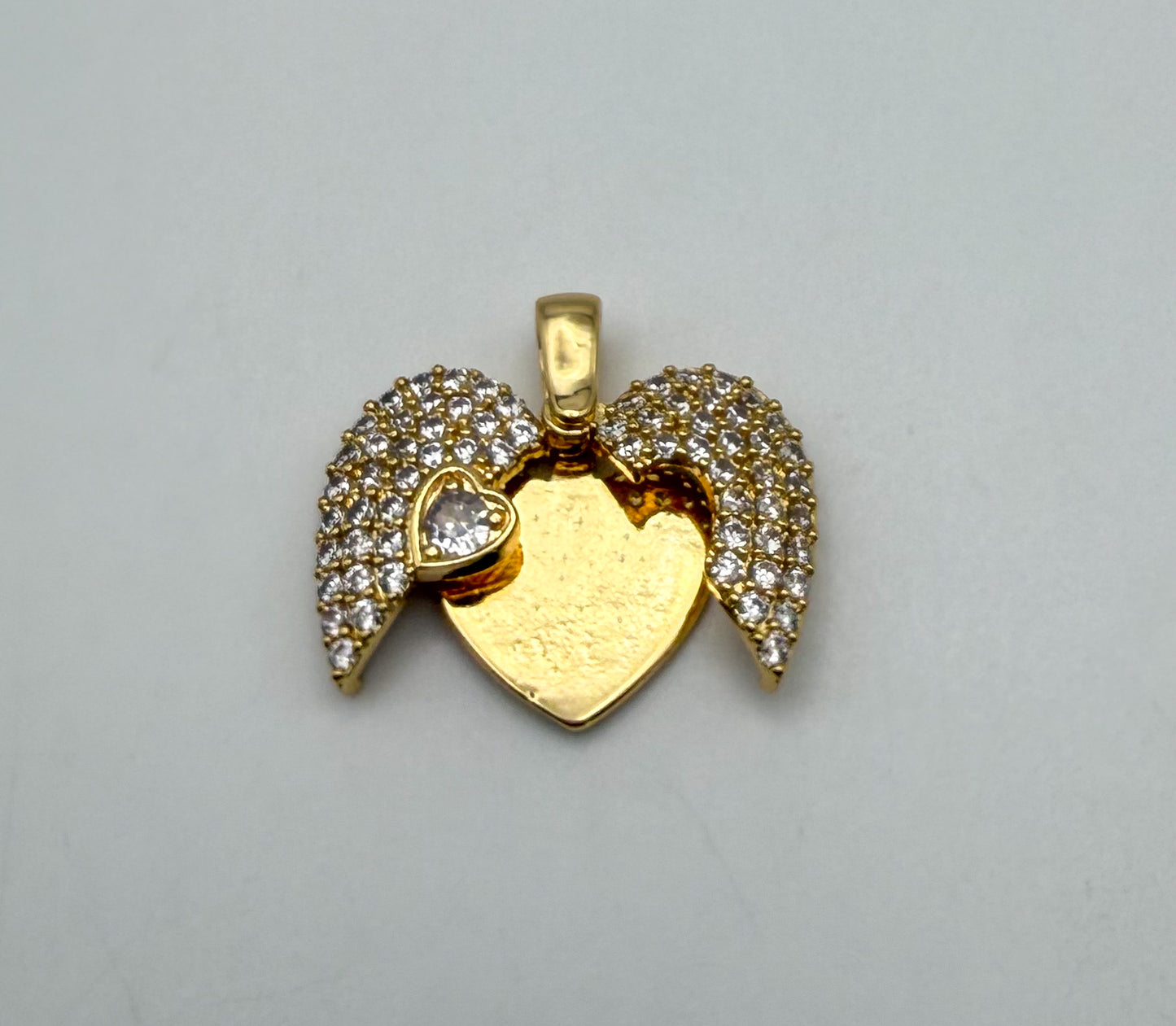 Sparkling Open Heart Gold DIY Pendants