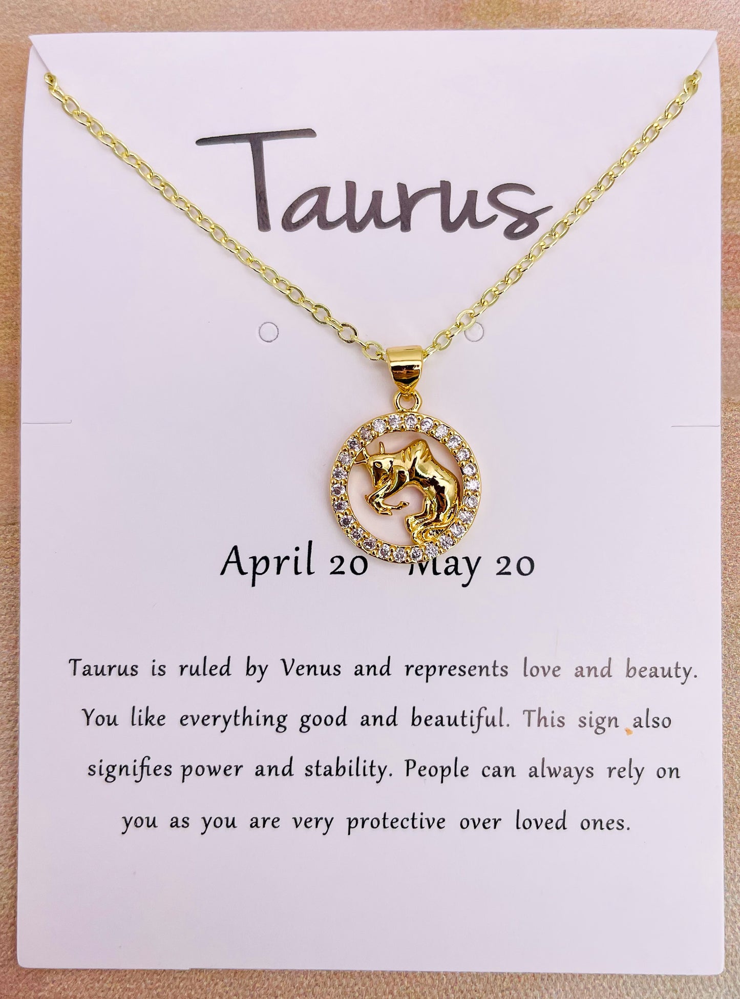 Zodiac Sign Bling Necklaces- S925 Sterling Silver or 14k Gold Overlay